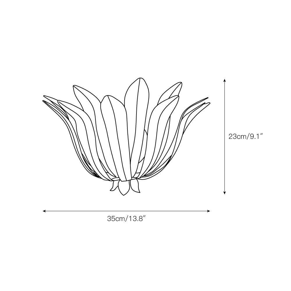 Dahlia Brass Wall Lamp