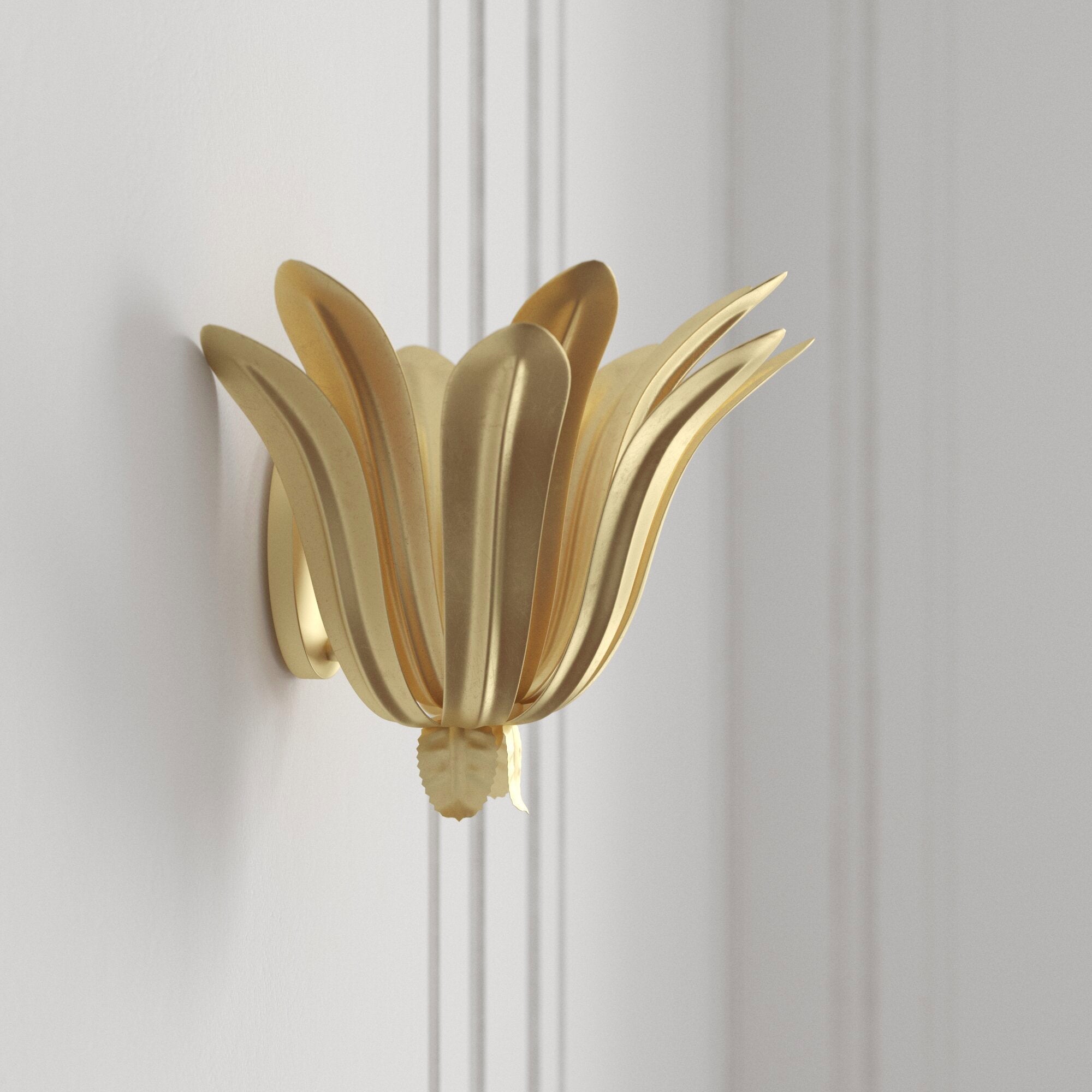 Dahlia Brass Wall Lamp