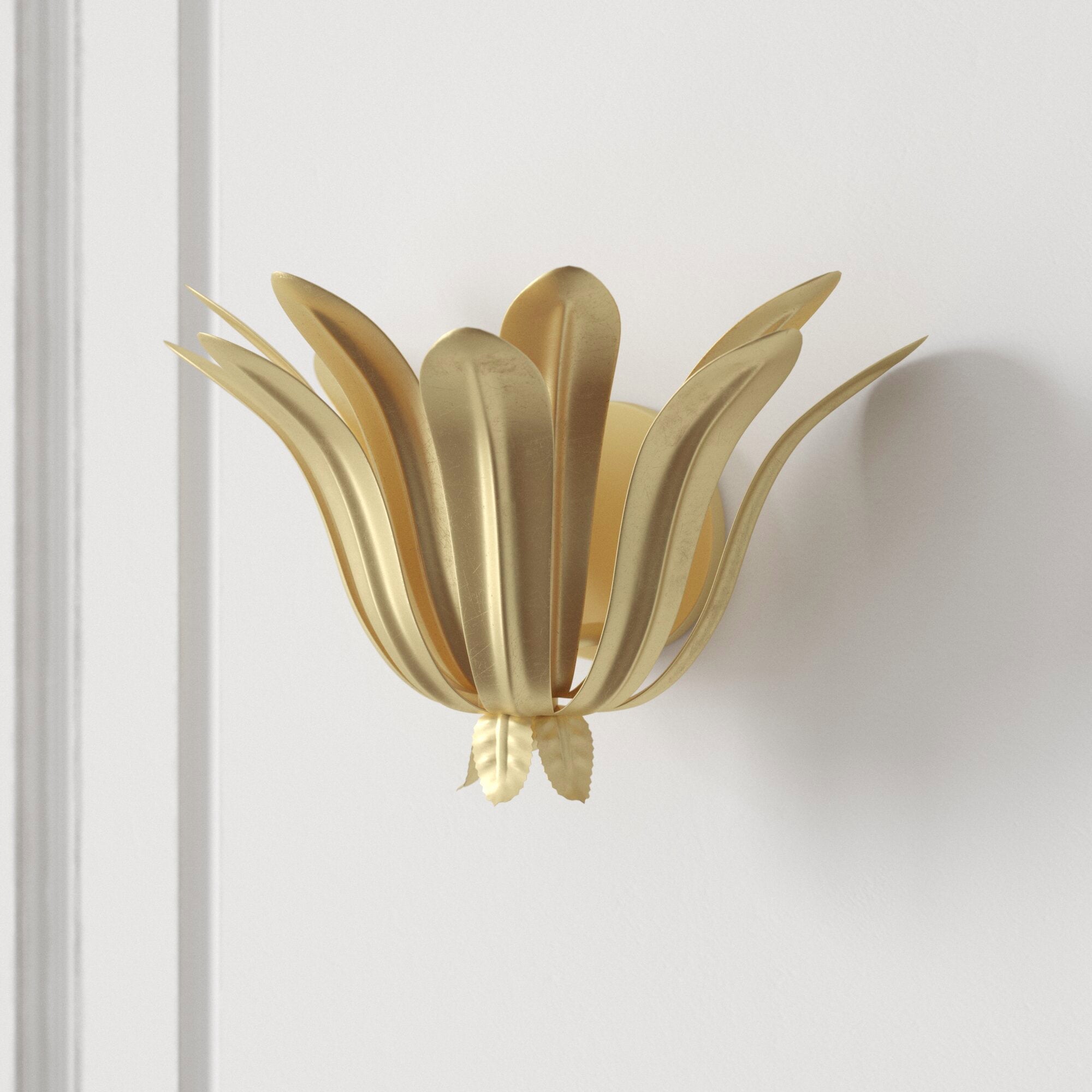 Dahlia Brass Wall Lamp