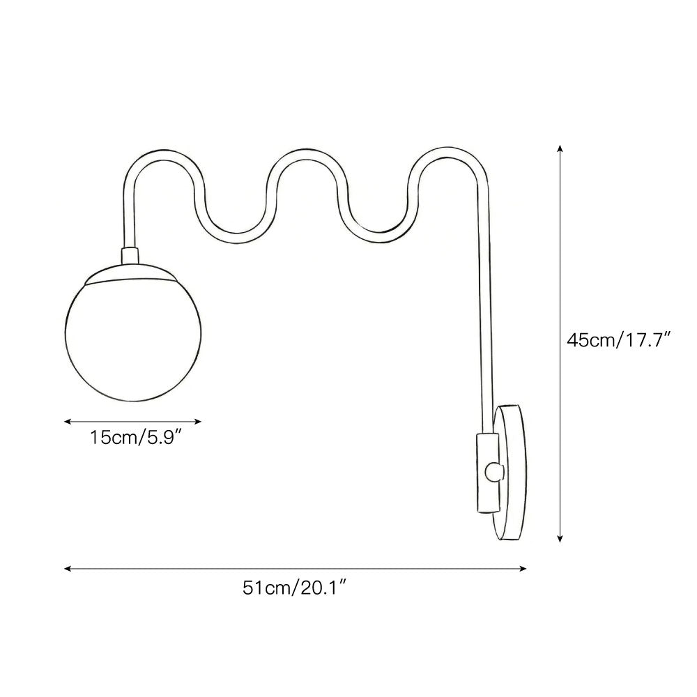 Close-up of the swiveling backplate on the Cecil Wall Lamp.
