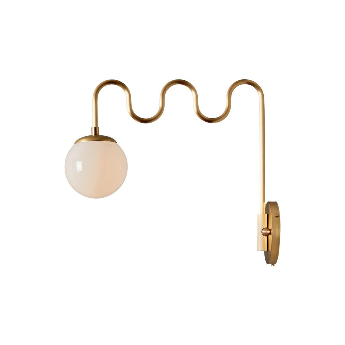 Cecil Wall Sconce in a brass finish with a milk glass globe.