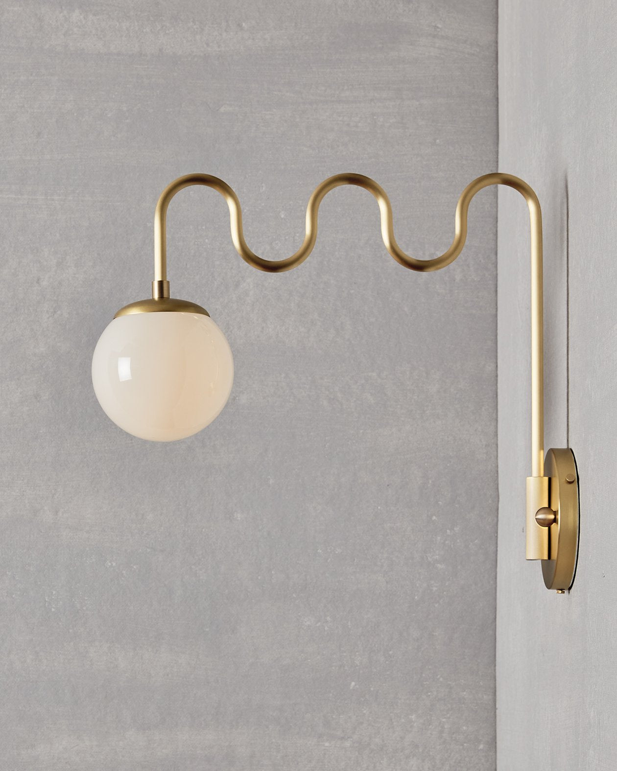 Antique brass finish option for the Cecil Wall Sconce.