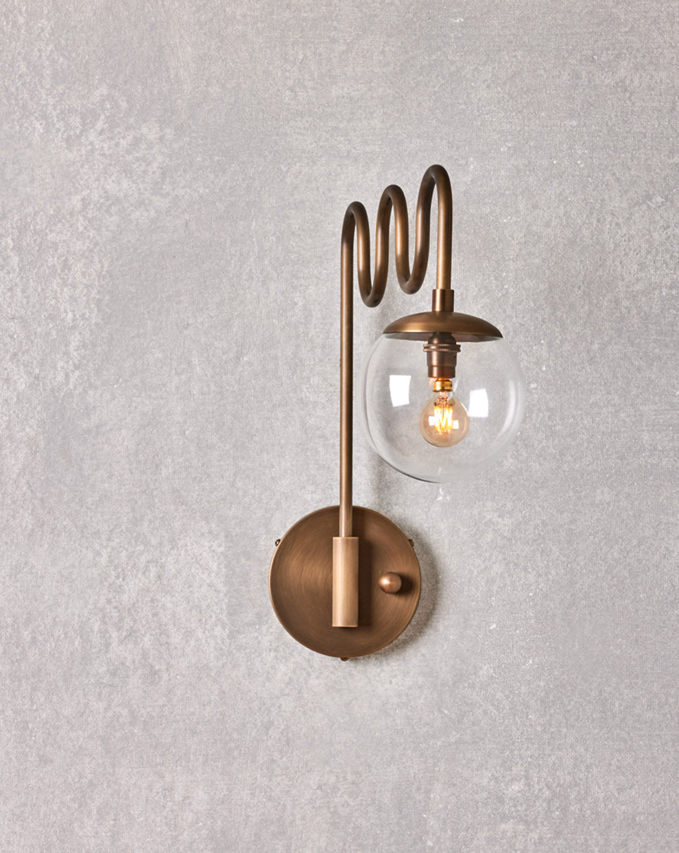 Clear finish option for the Cecil Wall Sconce.
