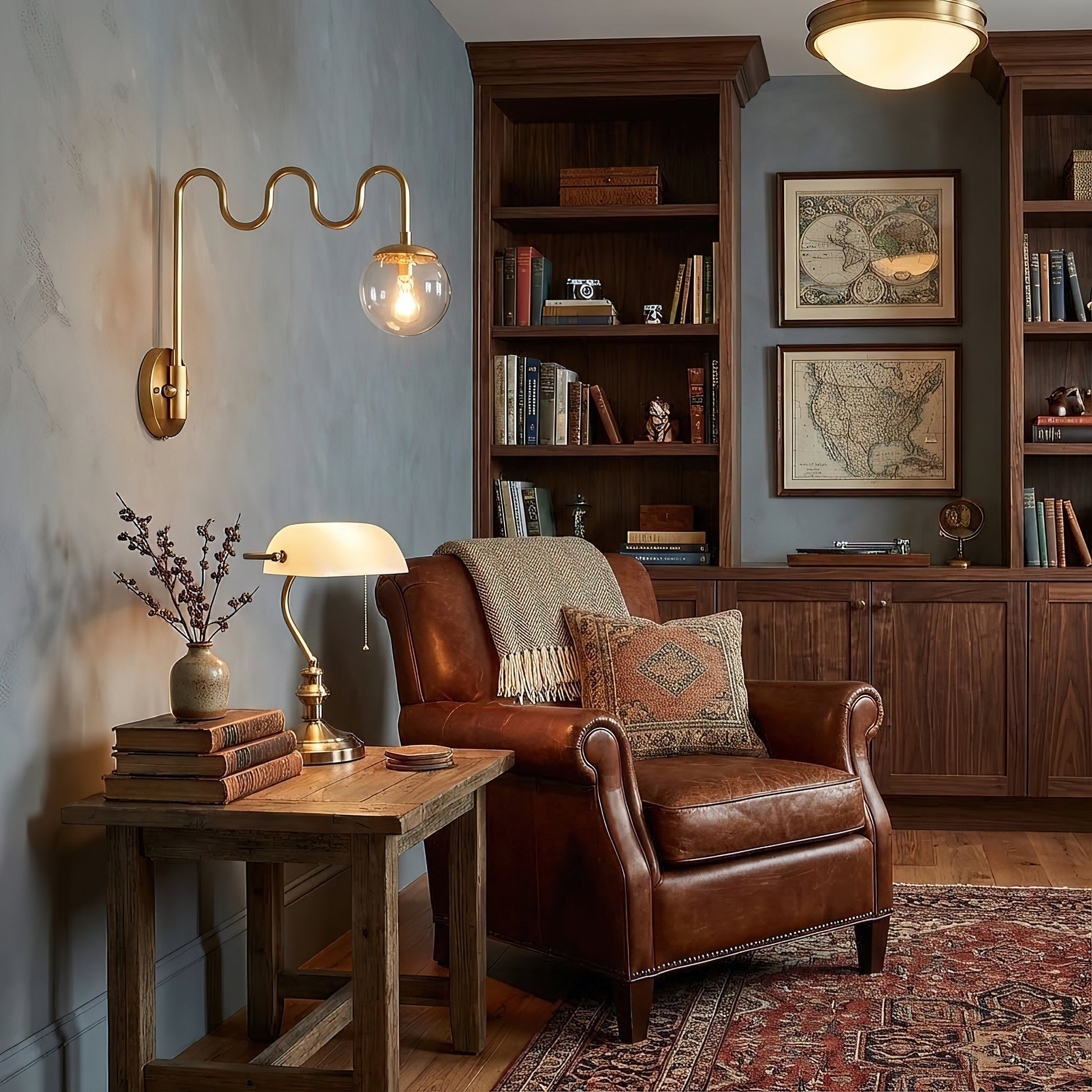 Cecil Wall Sconce with a clear glass globe for maximum brightness.