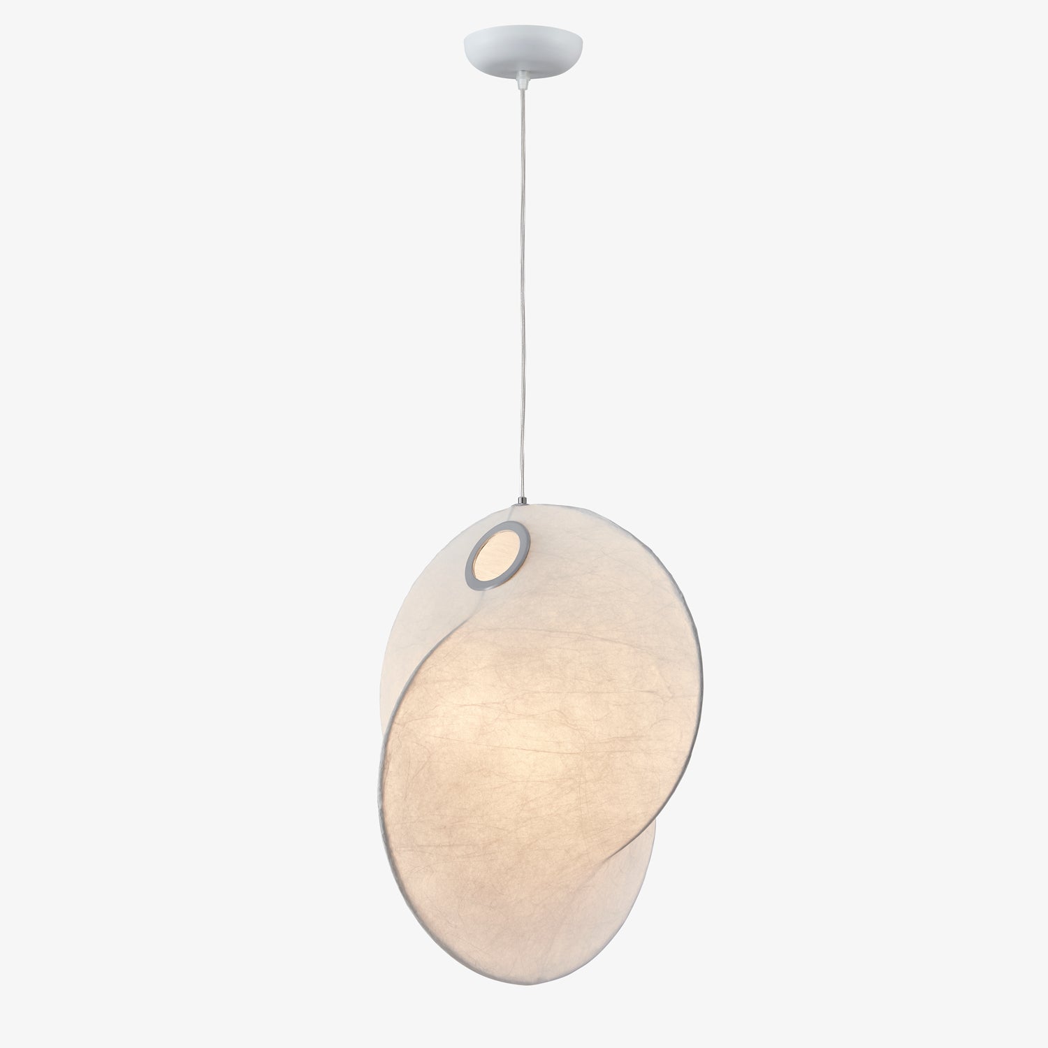 Verine Sculptural Mulberry Silk Pendant Light-Neutral Decor