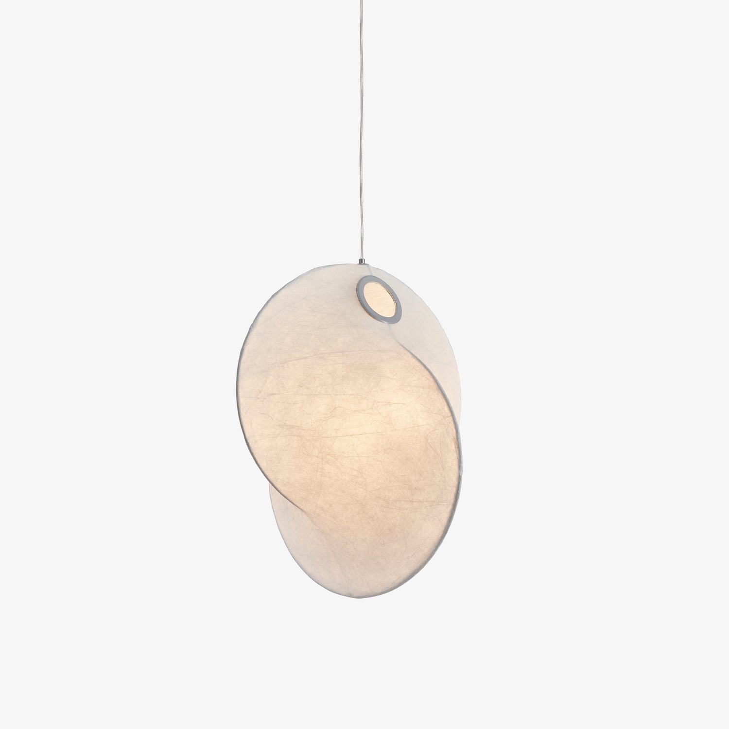 Verine Sculptural Mulberry Silk Pendant Light-Neutral Decor
