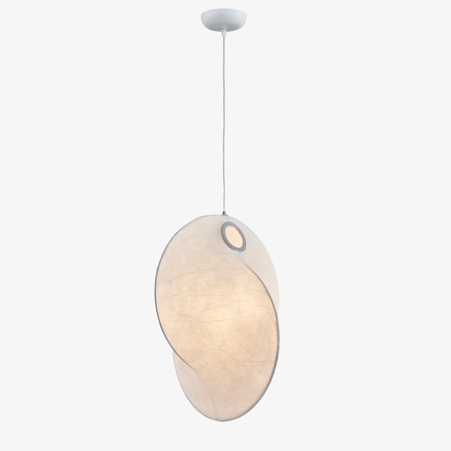 Verine Sculptural Mulberry Silk Pendant Light-Neutral Decor