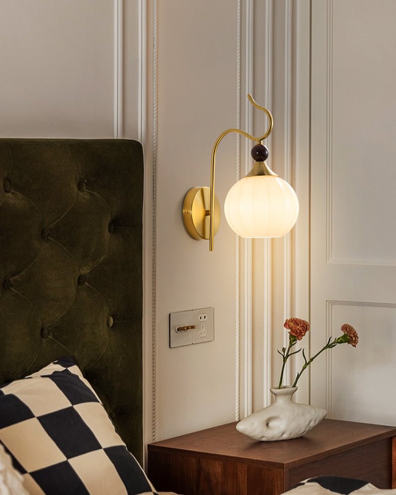 Dimze Curved Wall Sconce-Neutral Decor