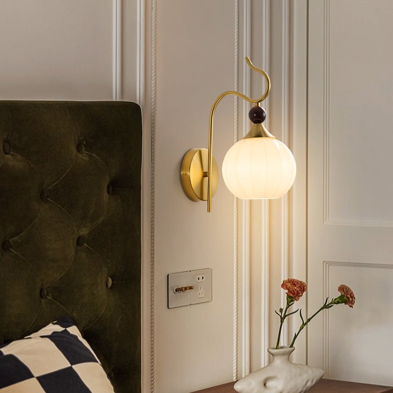 Dimze Curved Wall Sconce-Neutral Decor