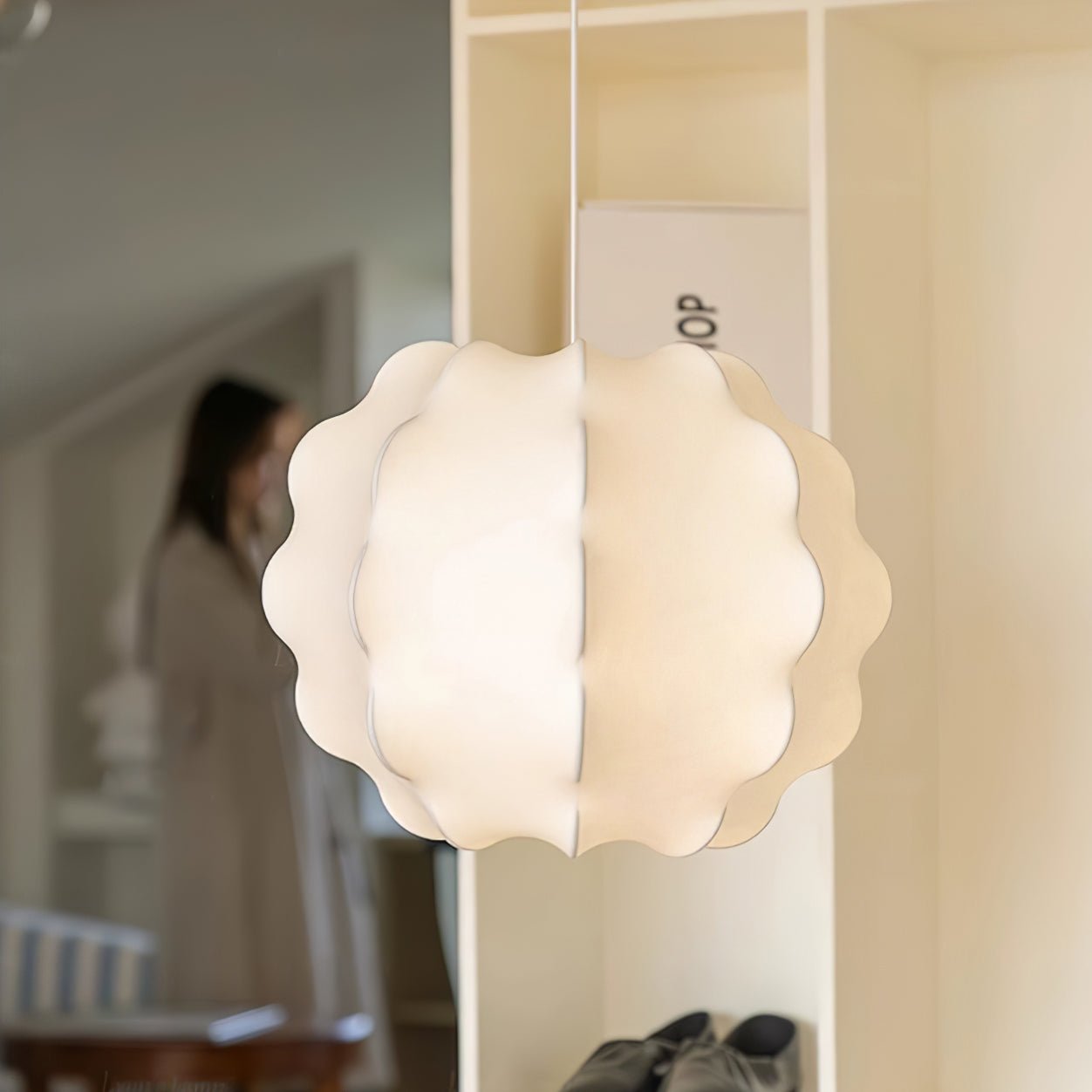 Elora Silk Scandinavian Pendant Lamp-Neutral Decor