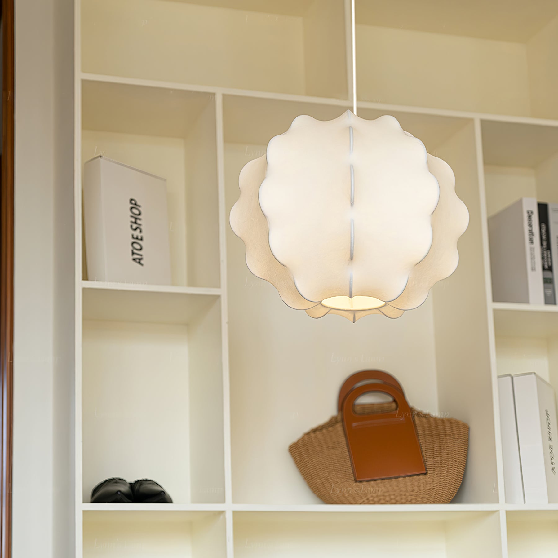 Elora Silk Scandinavian Pendant Lamp-Neutral Decor