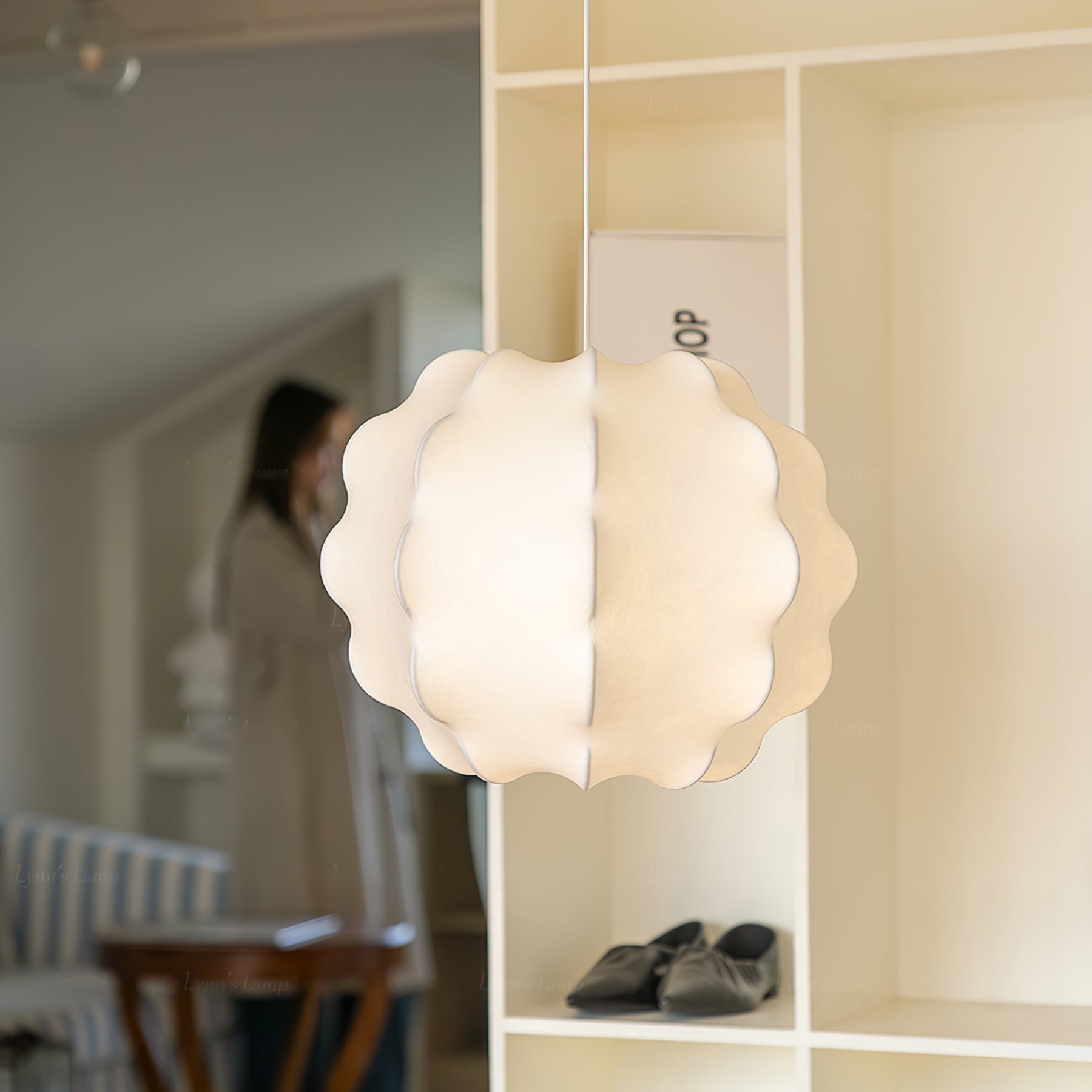 Elora Silk Scandinavian Pendant Lamp-Neutral Decor