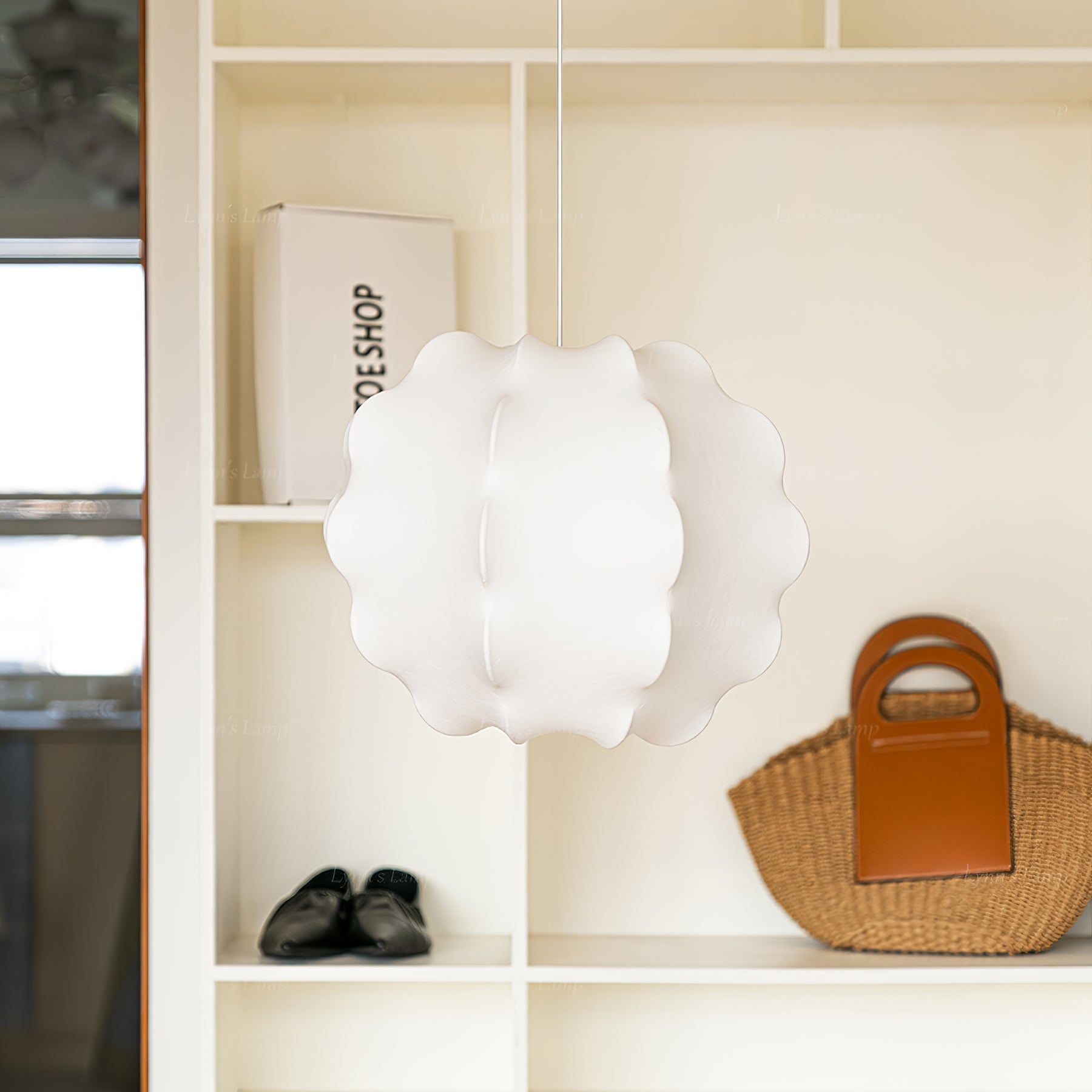 Elora Silk Scandinavian Pendant Lamp-Neutral Decor