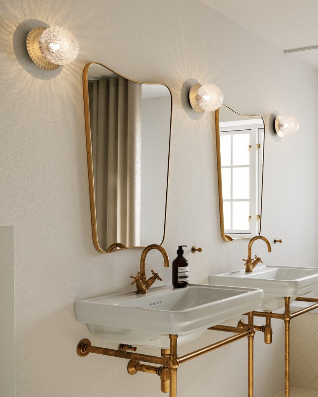 Irinor Premium Nordic Art Brass Wall Lamp-Neutral Decor