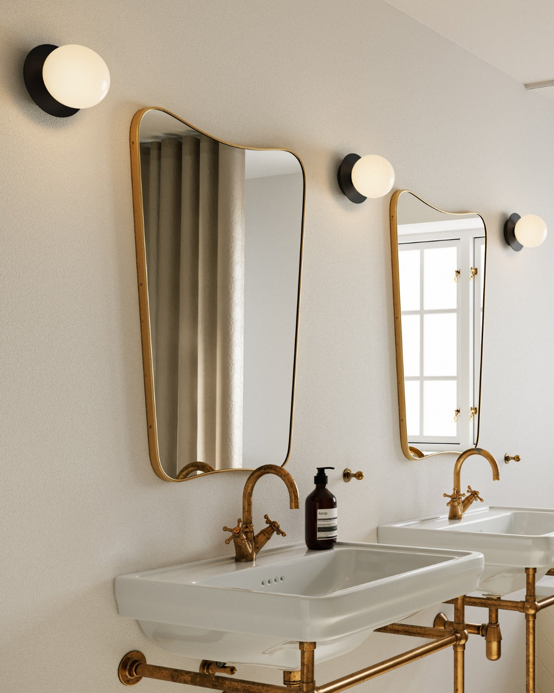 Irinor Premium Nordic Art Brass Wall Lamp-Neutral Decor