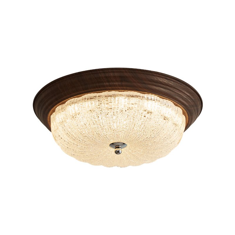 Tacell Premium Elegance Walnut Glass Ceiling Light-Neutral Decor
