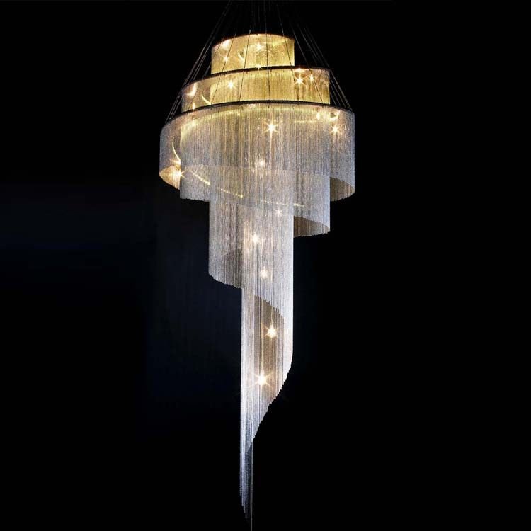 Celestial Twist Chandelier-Neutral Decor