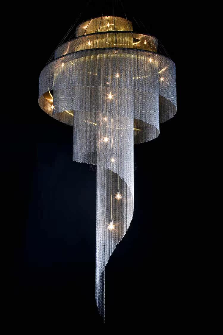 Celestial Twist Chandelier-Neutral Decor