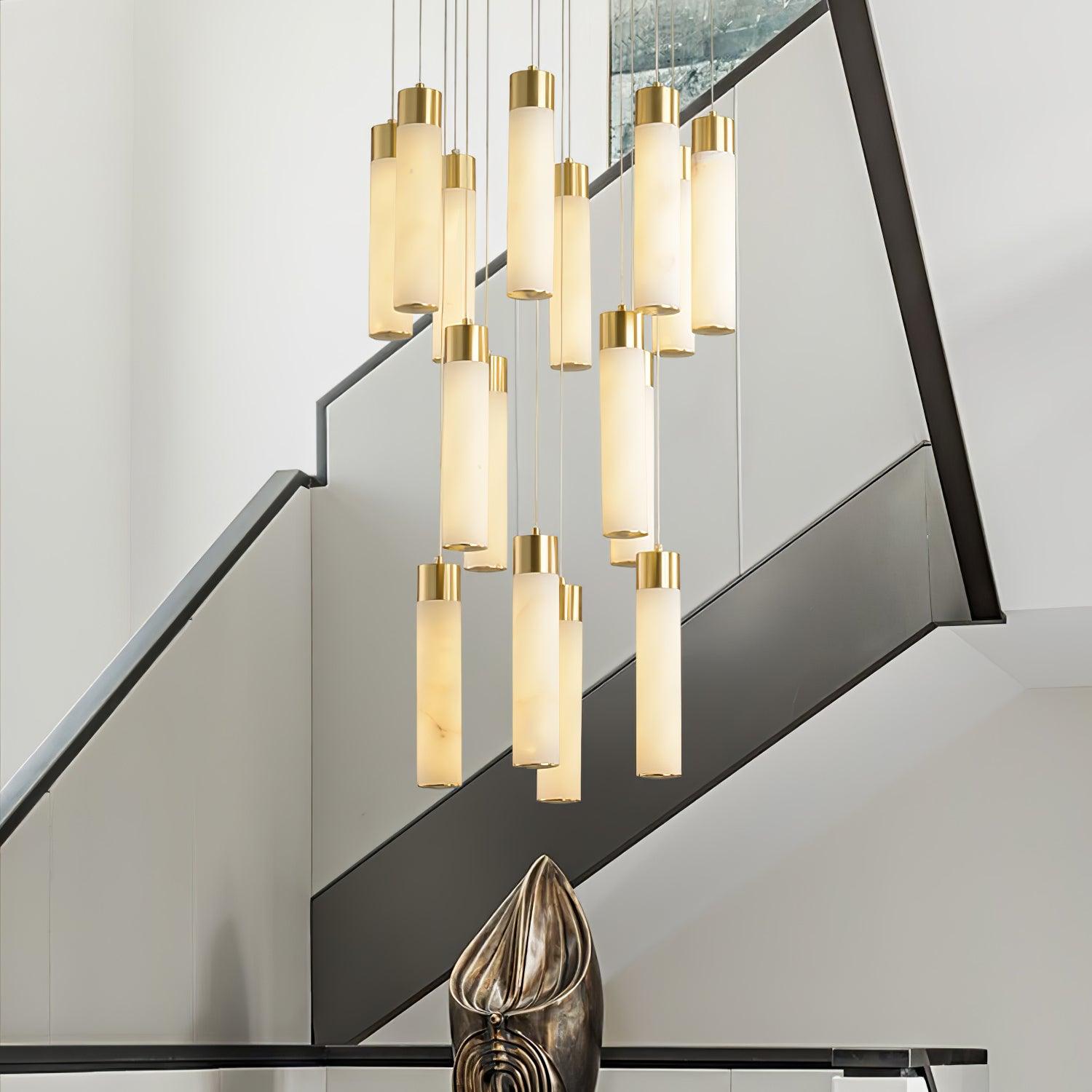 Aurelia Modern Alabaster Pendant Chandelier-Neutral Decor
