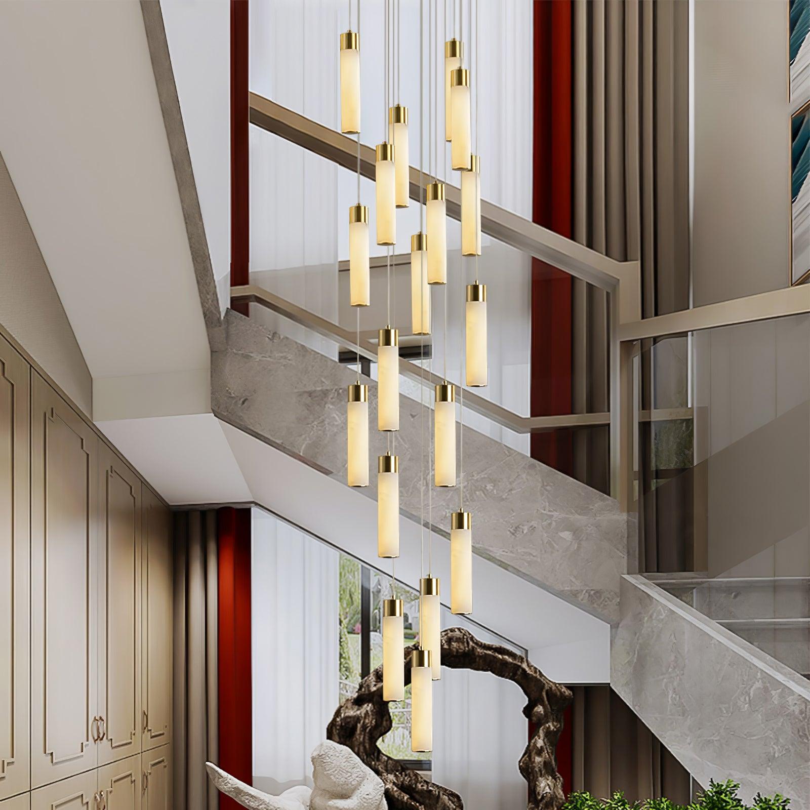 Aurelia Modern Alabaster Pendant Chandelier-Neutral Decor