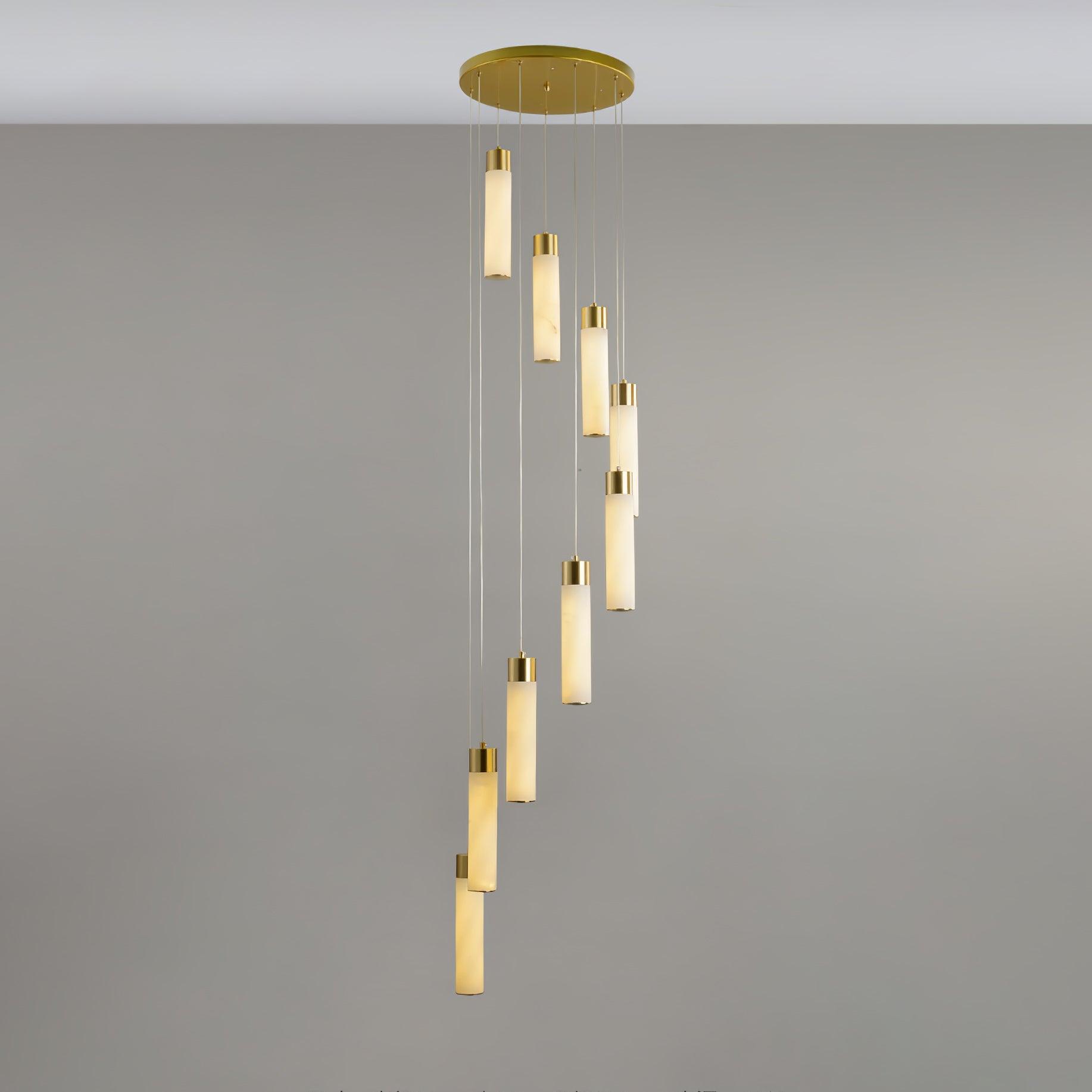 Aurelia Modern Alabaster Pendant Chandelier-Neutral Decor