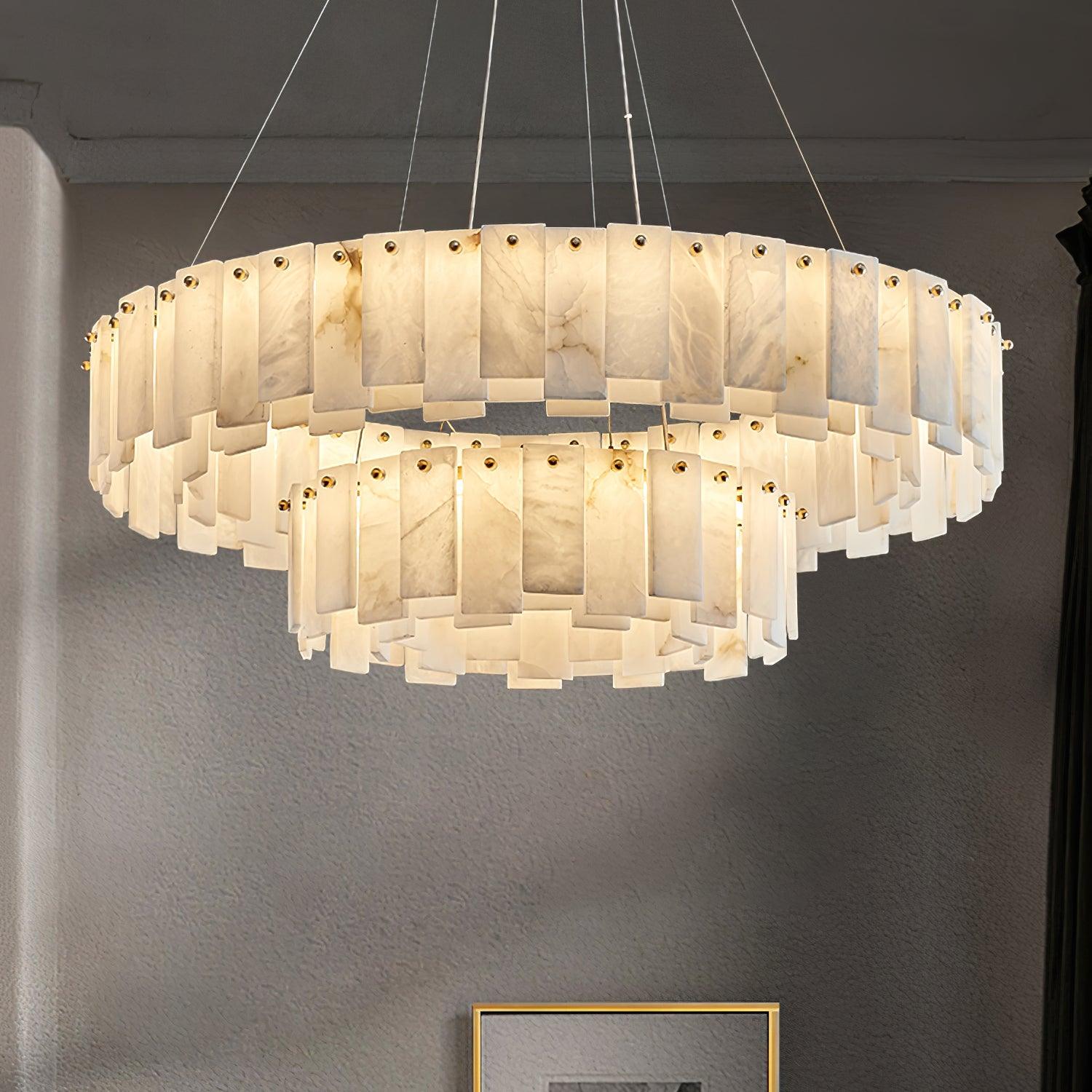 Vodore Alabaster Pendant Light-Neutral Decor