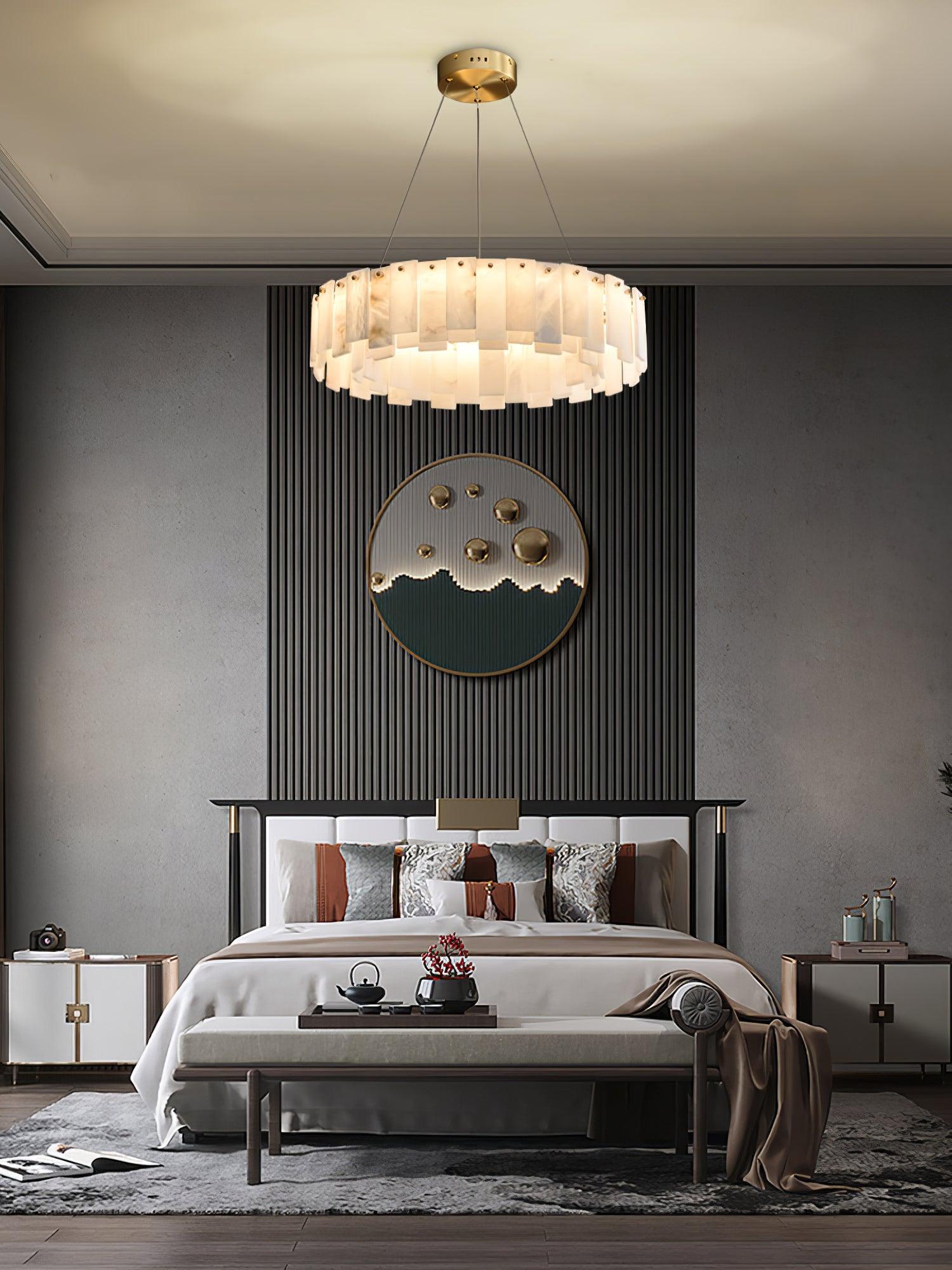 Vodore Alabaster Pendant Light-Neutral Decor
