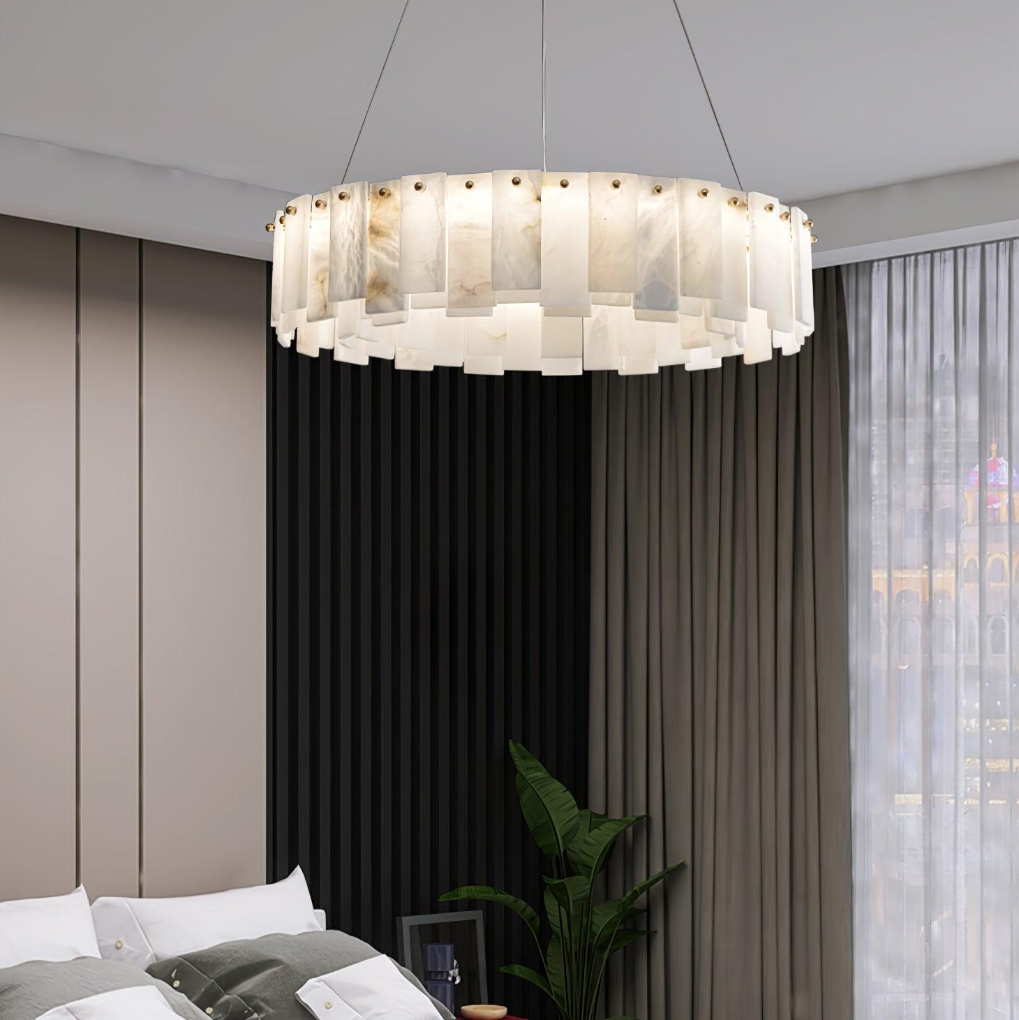 Vodore Alabaster Pendant Light-Neutral Decor