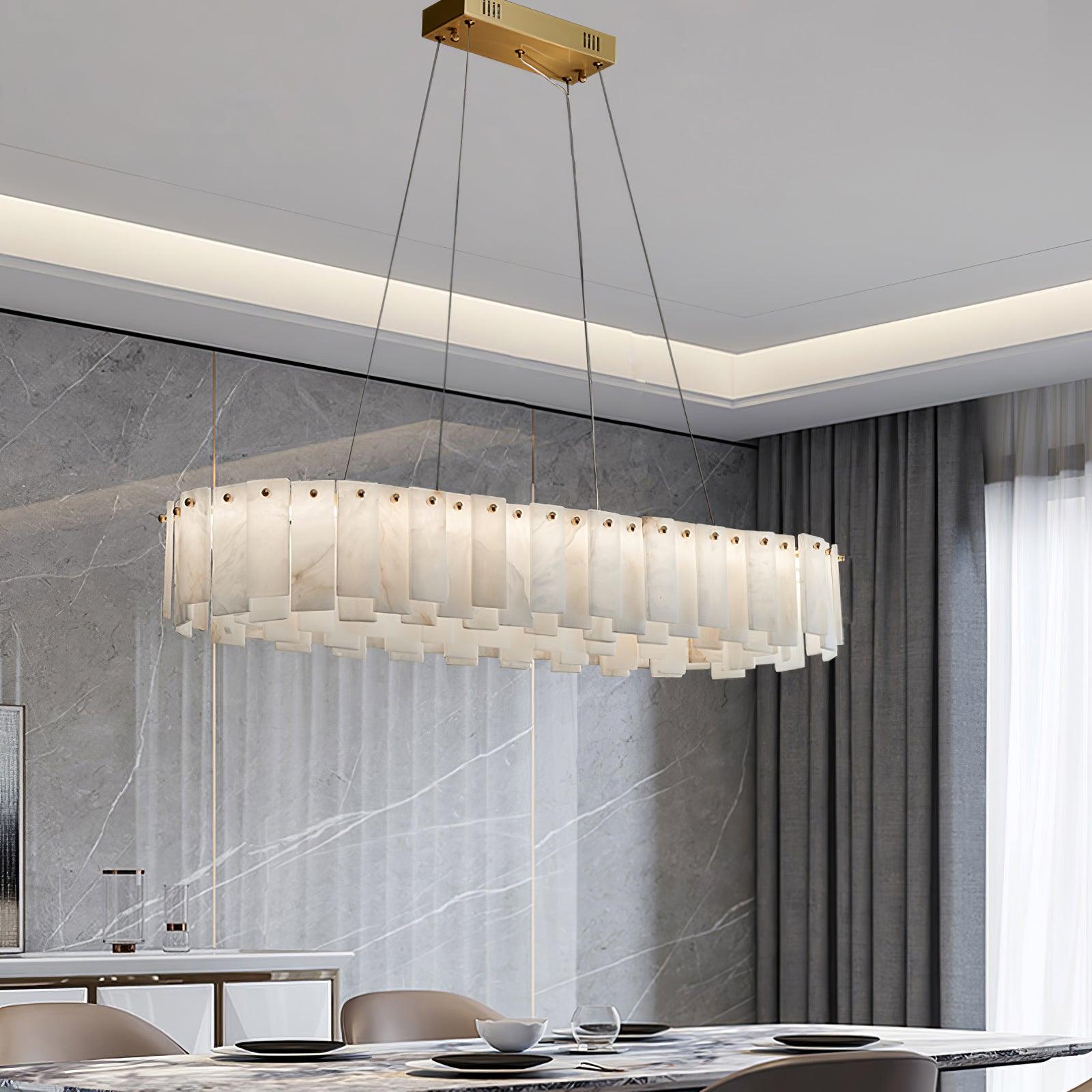 Vodore Alabaster Pendant Light-Neutral Decor