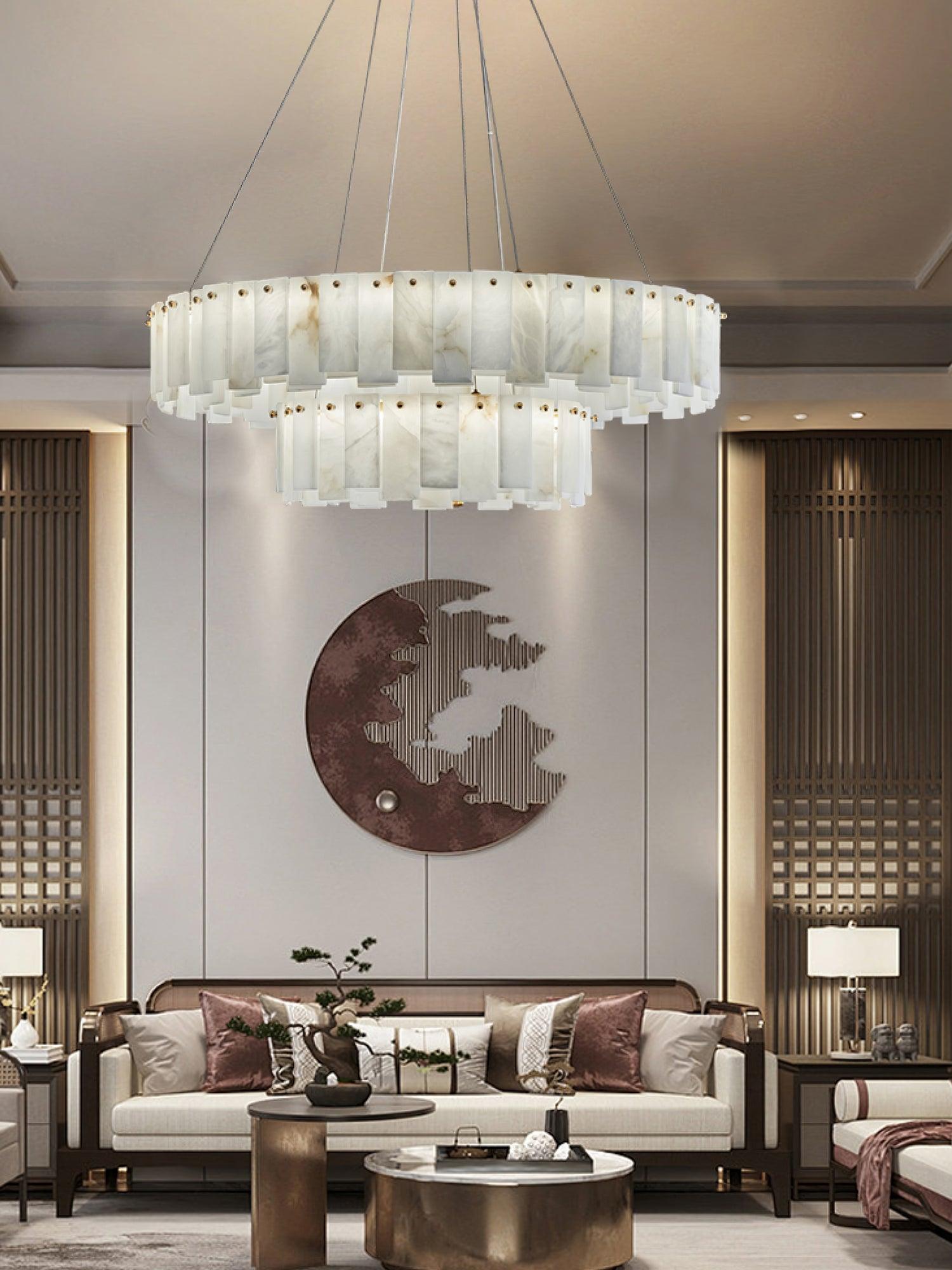 Vodore Alabaster Pendant Light-Neutral Decor