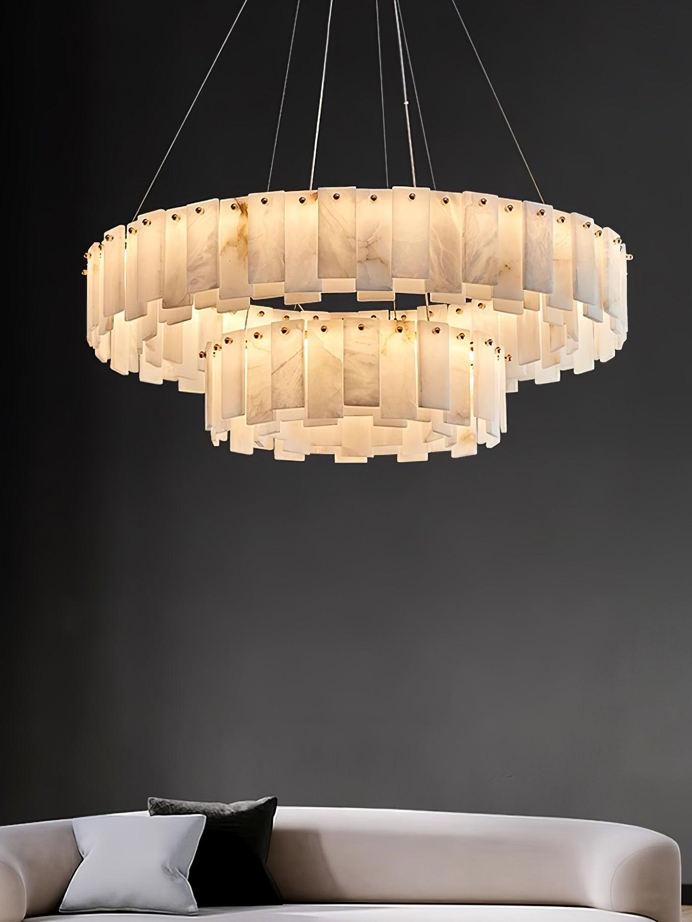 Vodore Alabaster Pendant Light-Neutral Decor