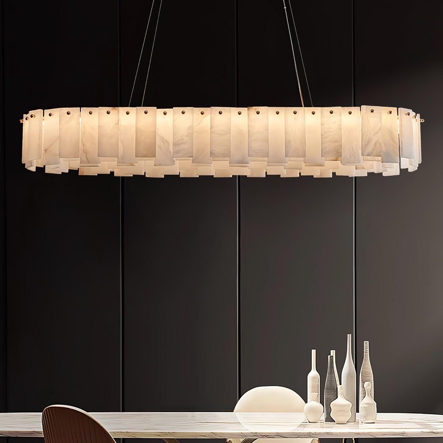 Vodore Alabaster Pendant Light-Neutral Decor