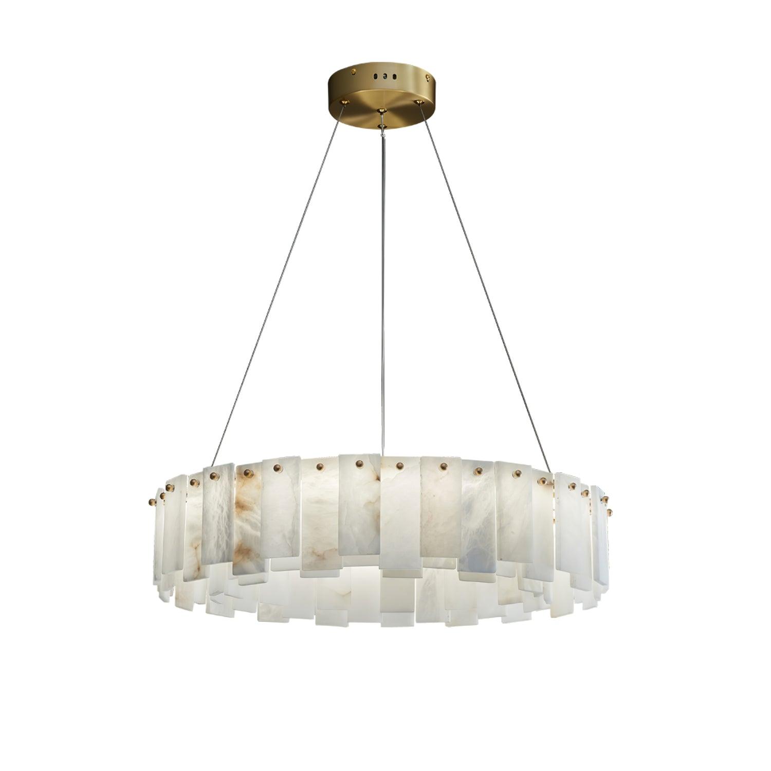 Vodore Alabaster Pendant Light-Neutral Decor