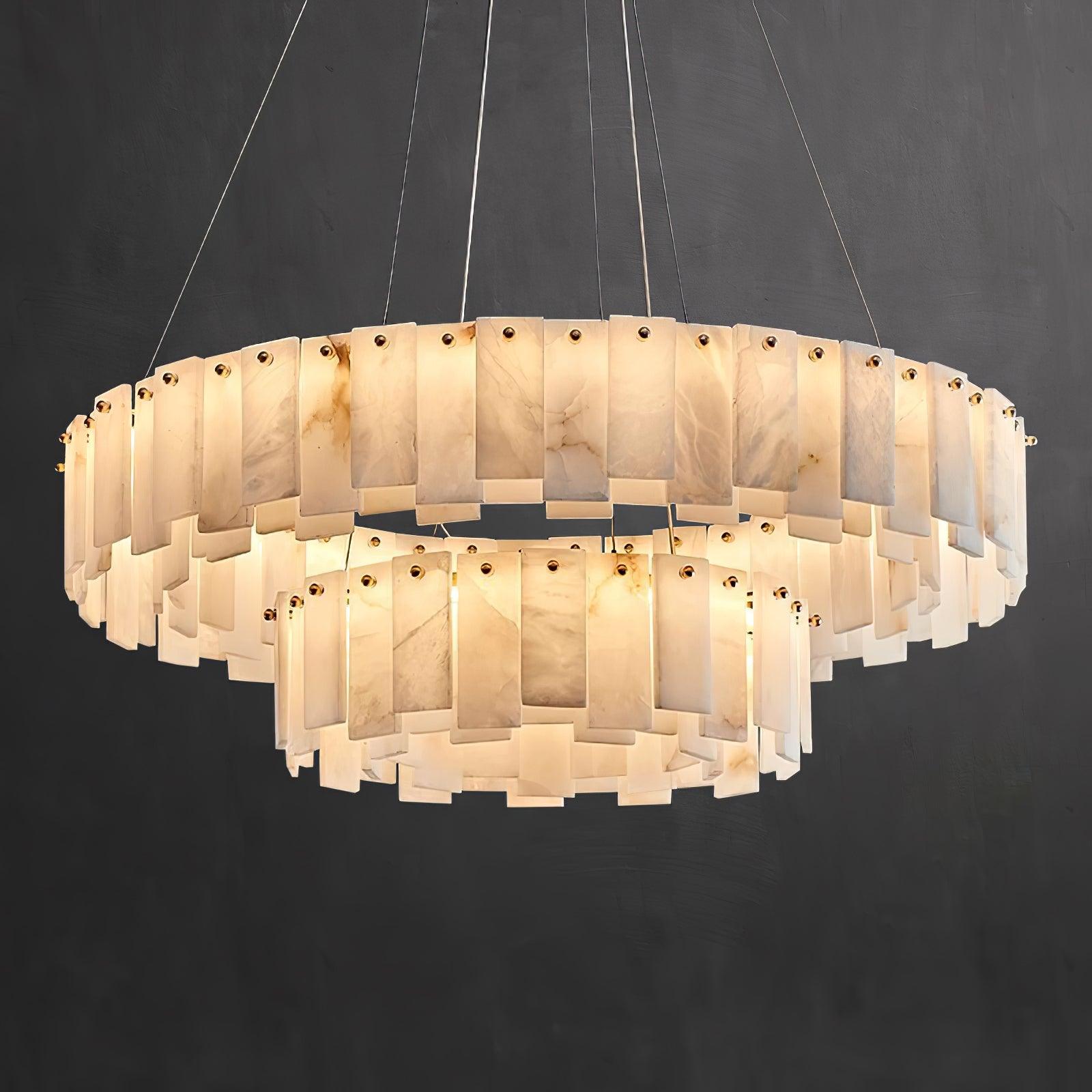 Vodore Alabaster Pendant Light-Neutral Decor