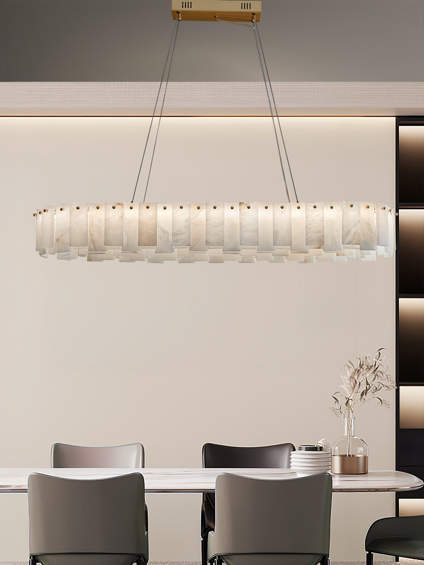 Vodore Alabaster Pendant Light-Neutral Decor