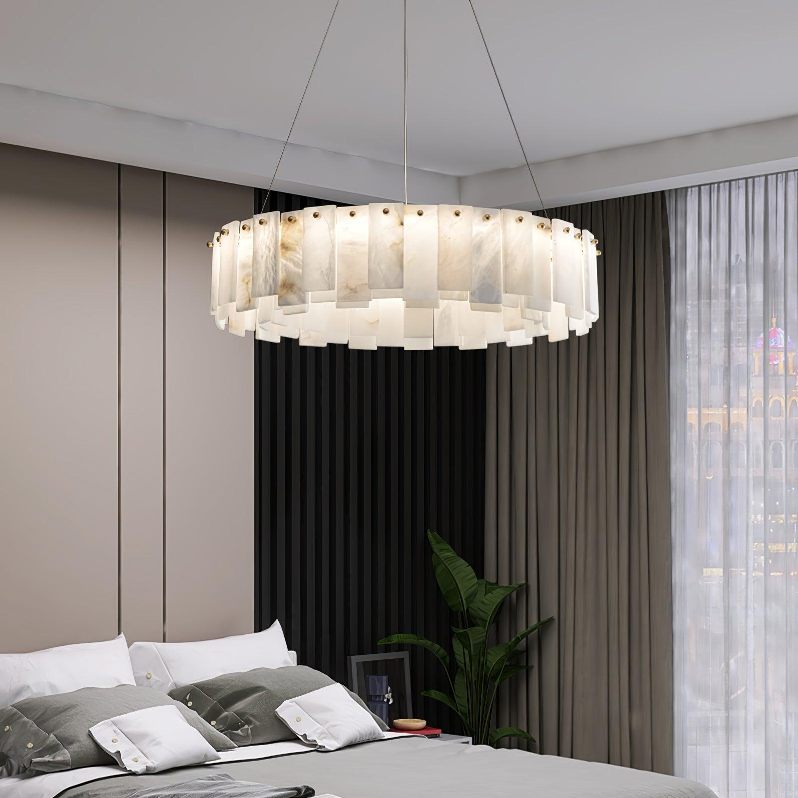 Vodore Alabaster Pendant Light-Neutral Decor