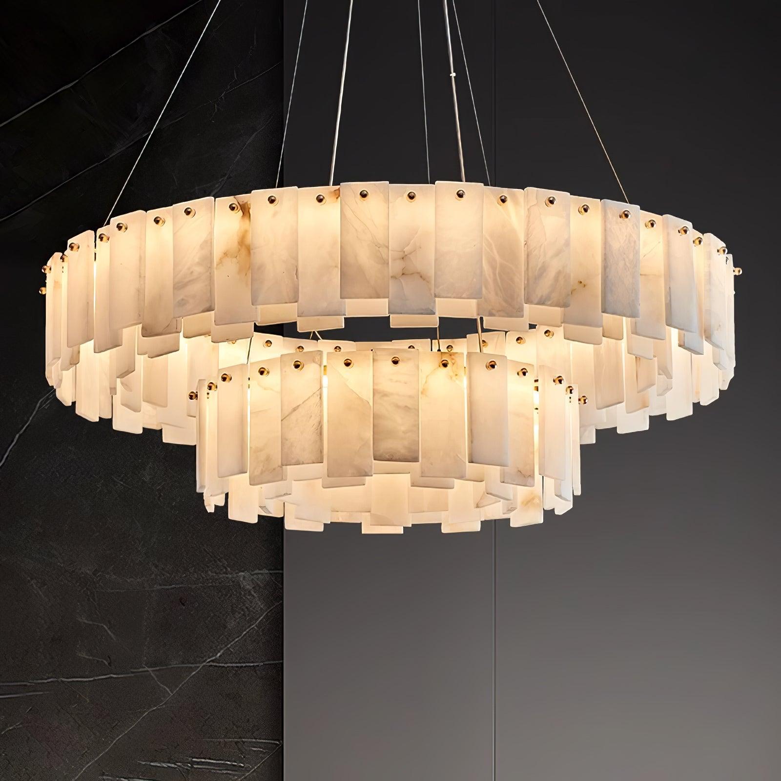 Vodore Alabaster Pendant Light-Neutral Decor