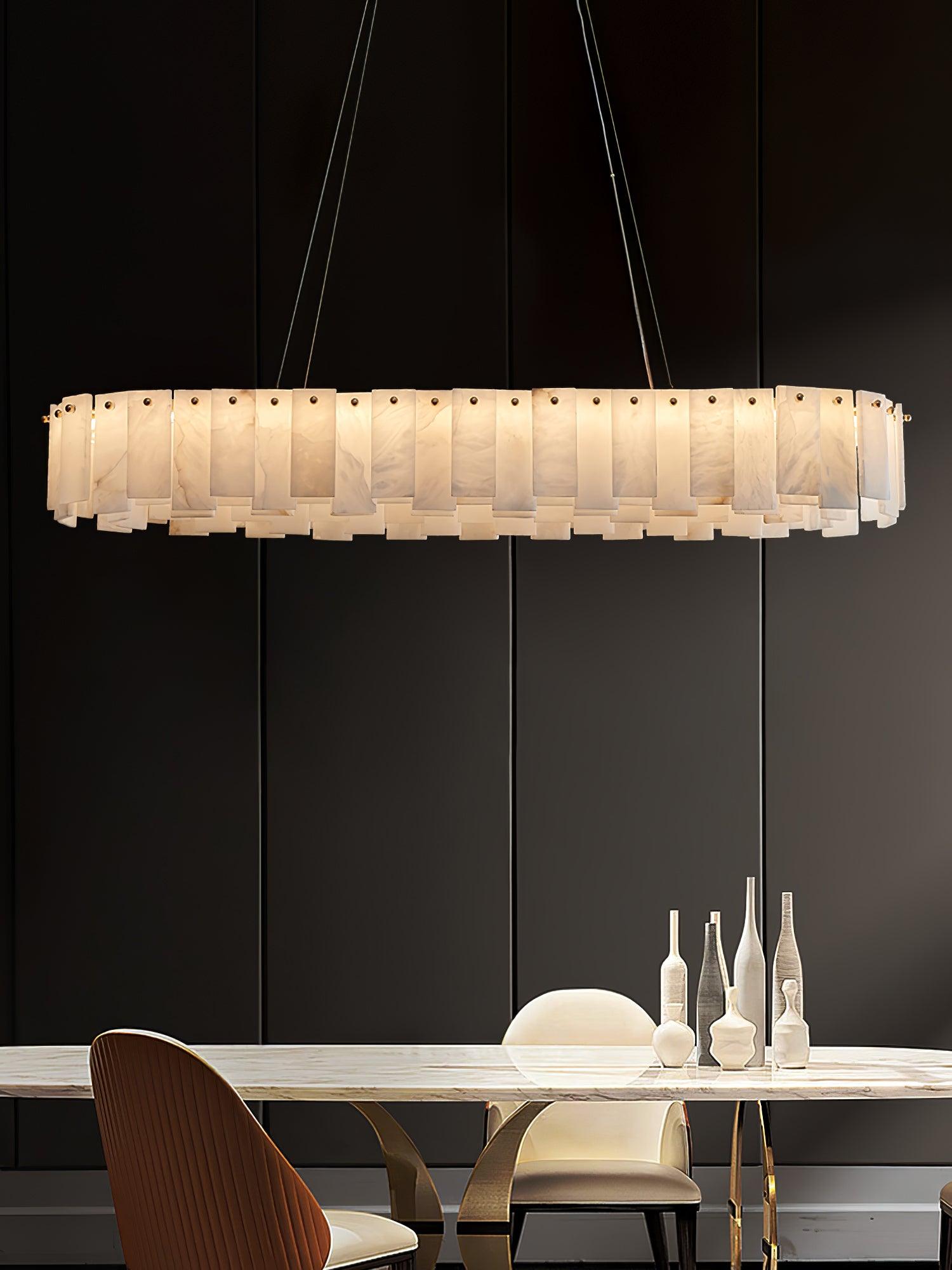 Vodore Alabaster Pendant Light-Neutral Decor