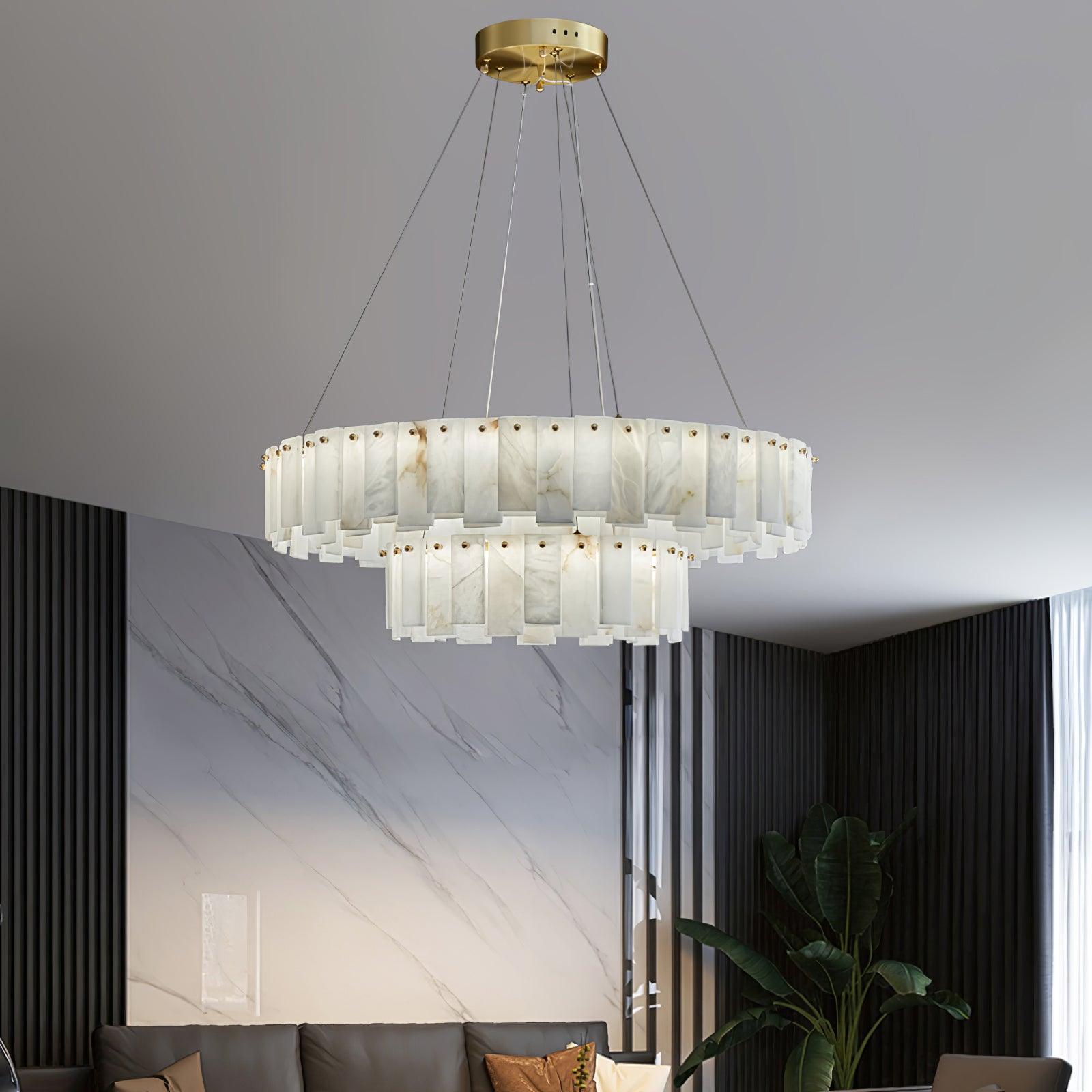 Vodore Alabaster Pendant Light-Neutral Decor