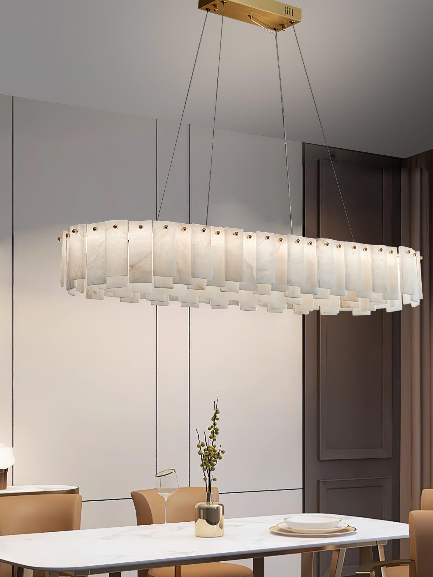 Vodore Alabaster Pendant Light-Neutral Decor