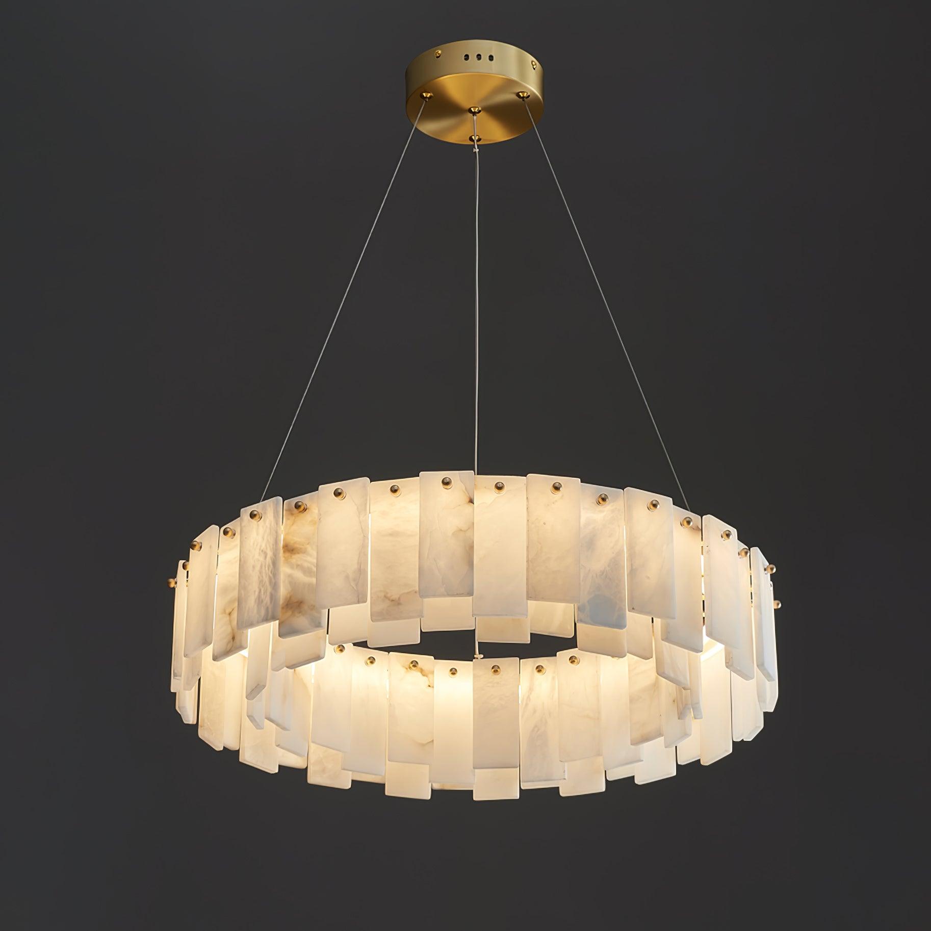 Vodore Alabaster Pendant Light-Neutral Decor