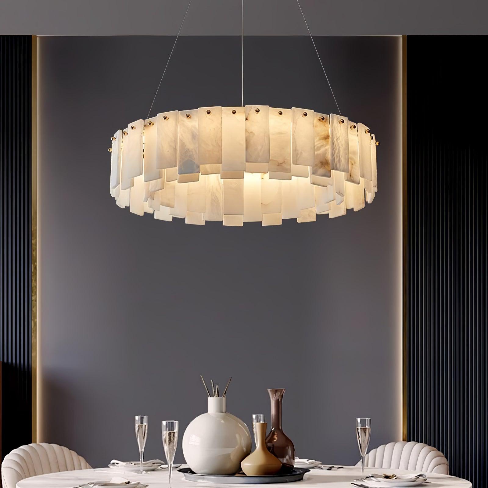 Vodore Alabaster Pendant Light-Neutral Decor