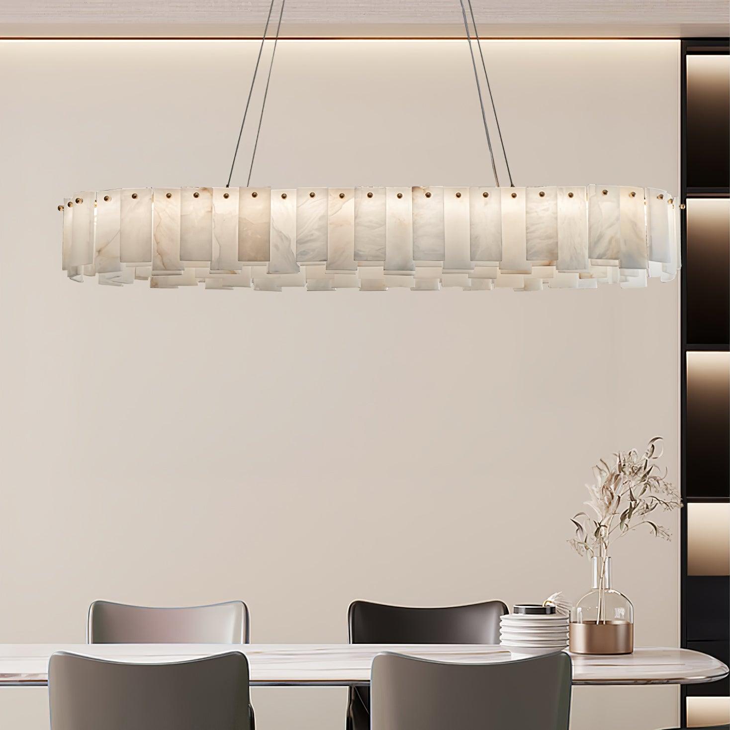 Vodore Alabaster Pendant Light-Neutral Decor