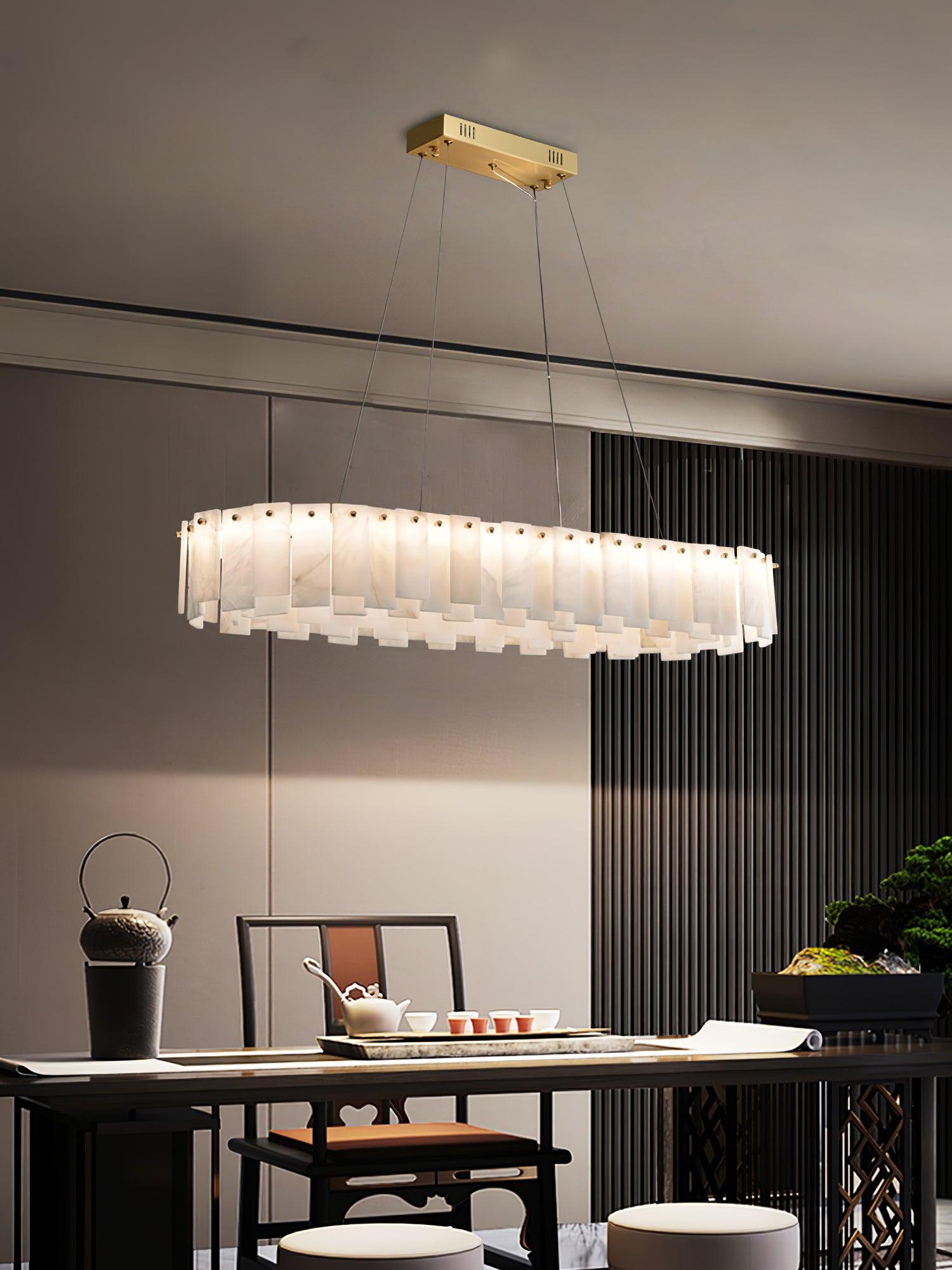 Vodore Alabaster Pendant Light-Neutral Decor