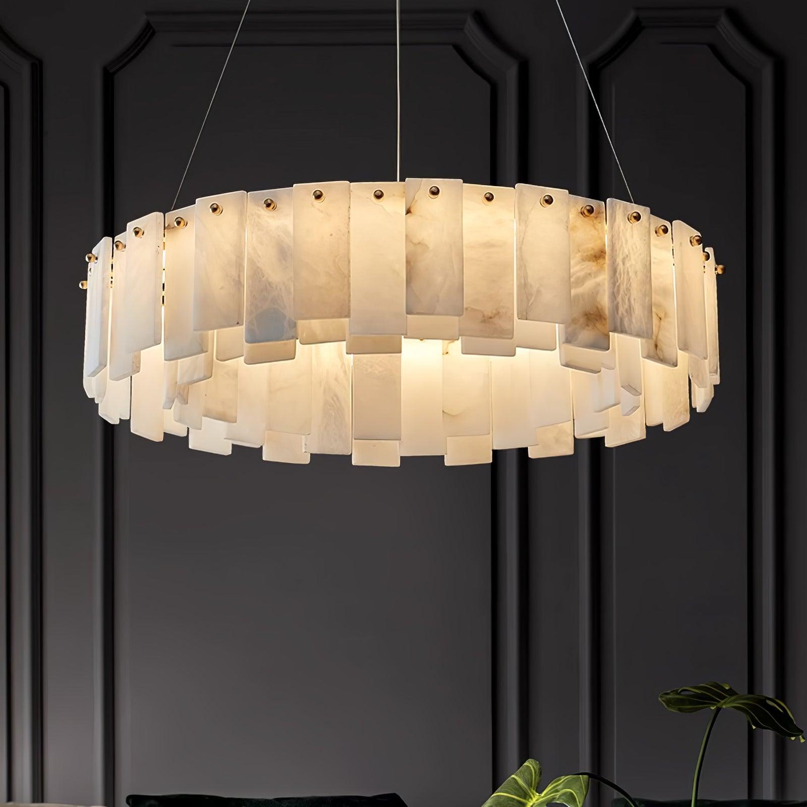 Vodore Alabaster Pendant Light-Neutral Decor