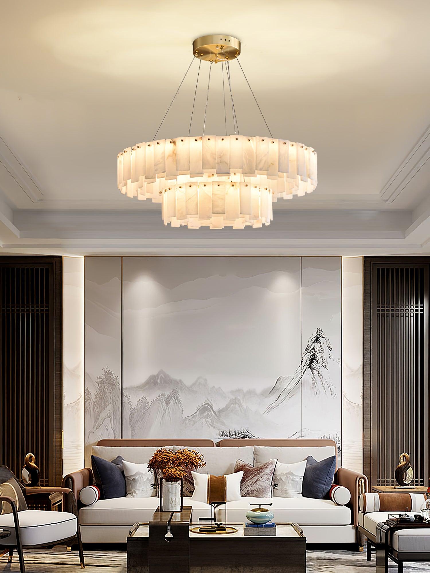Vodore Alabaster Pendant Light-Neutral Decor