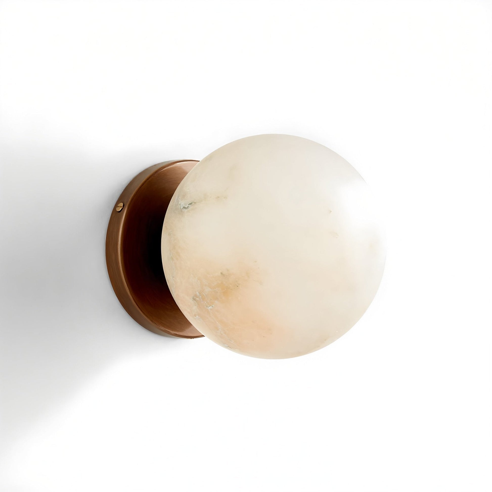 Gaia Twobody Celestial Double Alabaster Sconce-Neutral Decor