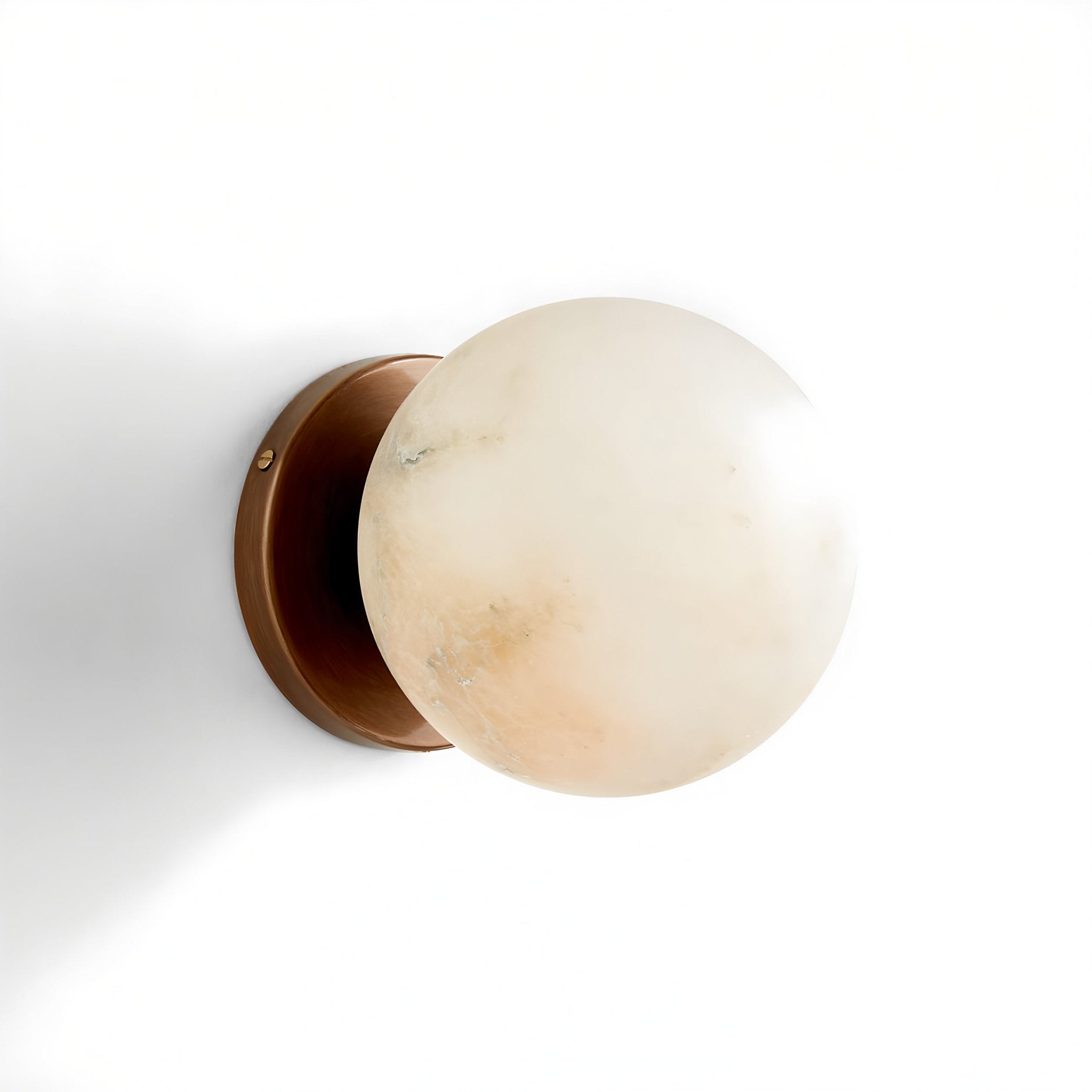 Gaia Twobody Celestial Double Alabaster Sconce-Neutral Decor