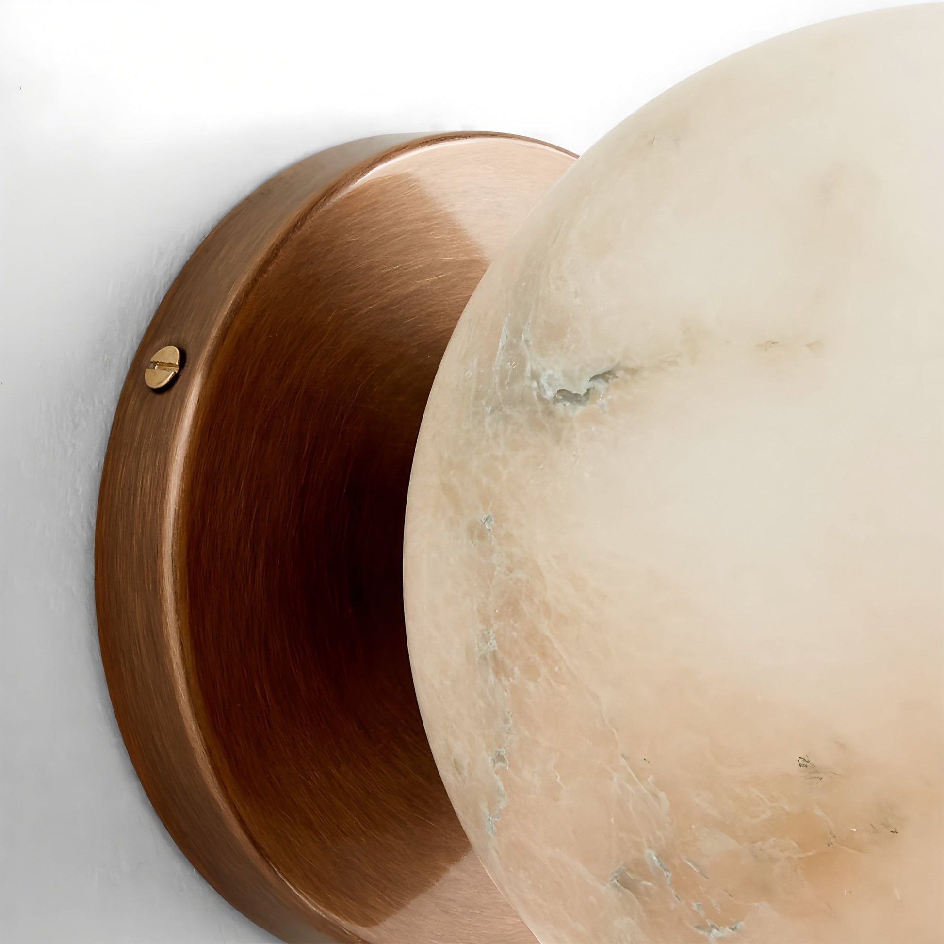 Gaia Twobody Celestial Double Alabaster Sconce-Neutral Decor