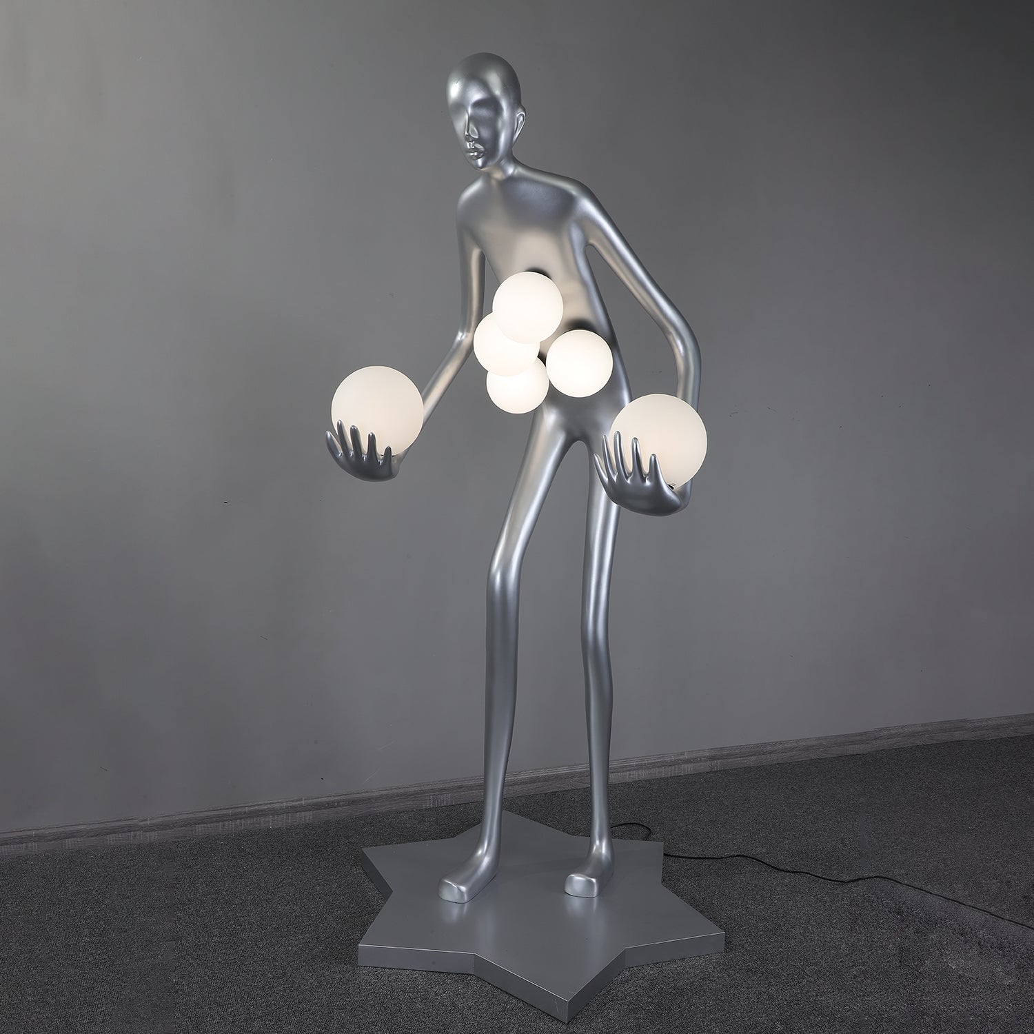 Silvaris Sculptural Floor Lamp-Neutral Decor